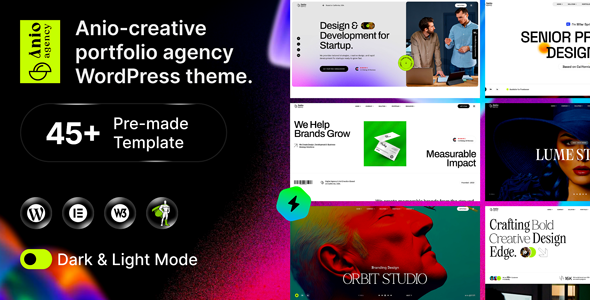 Anio – AI SaaS Startup & Creative Agency WordPress Theme