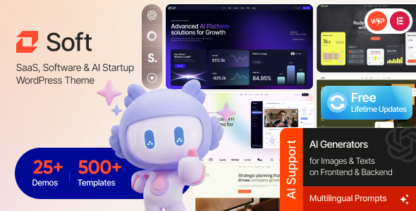 Soft - SaaS, Software & AI Startup WordPress Theme