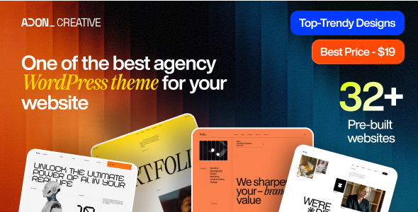 Adon – Creative Agency Portfolio WordPress Theme
