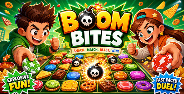 Boom Bites - Two Player HTML5 Strategy Game