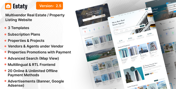Estaty - Real Estate Marketplace Website