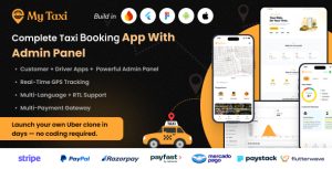 mytaxi complete flutter taxi app full taxi booking solution with intercity parcel