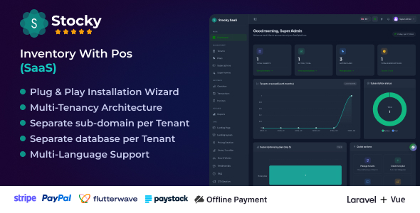 Stocky SaaS – POS & Inventory Management | ERP, HRM, WooCommerce & Online Store