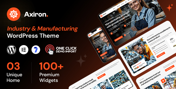 Axiron - Industry & Manufacturing Factory WordPress Theme