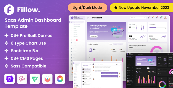 Fillow Saas Admin Dashboard Template