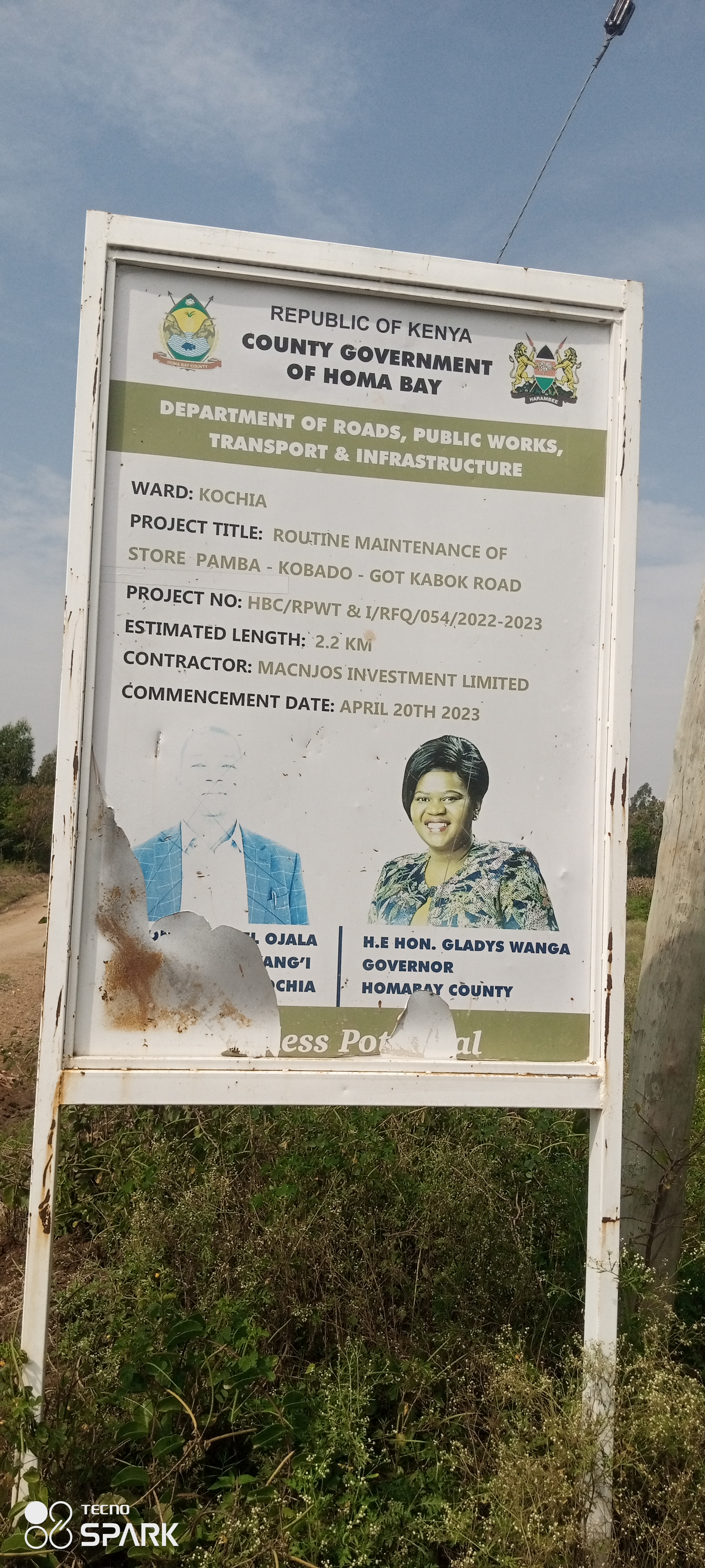 Maintenance of store pamba-kobado-got kabok road