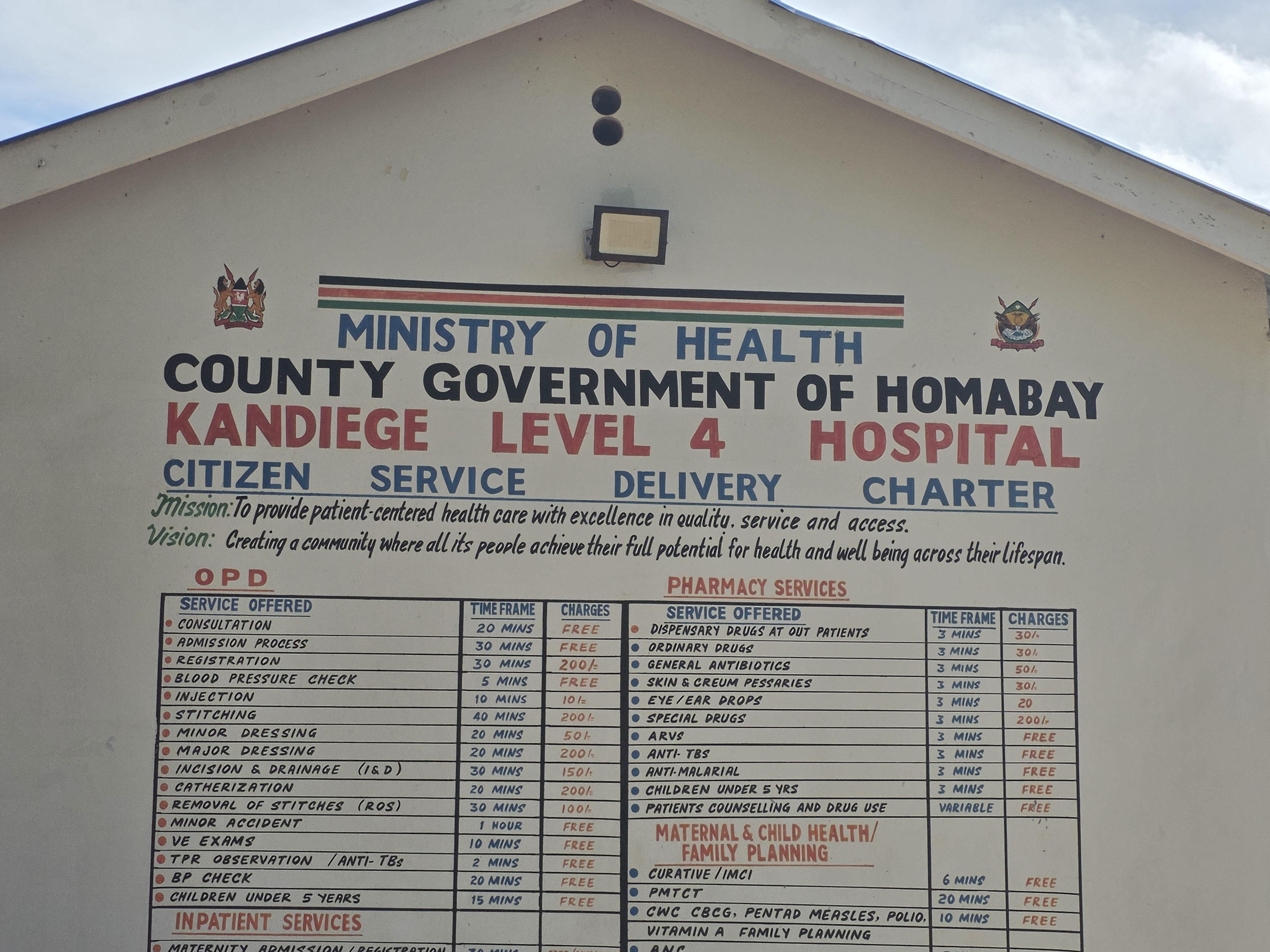 REFURBISHMENT OF KANDIEGE LEVEL 4 HOSPITAL,OPD/ADMINISTRATION BLOCK