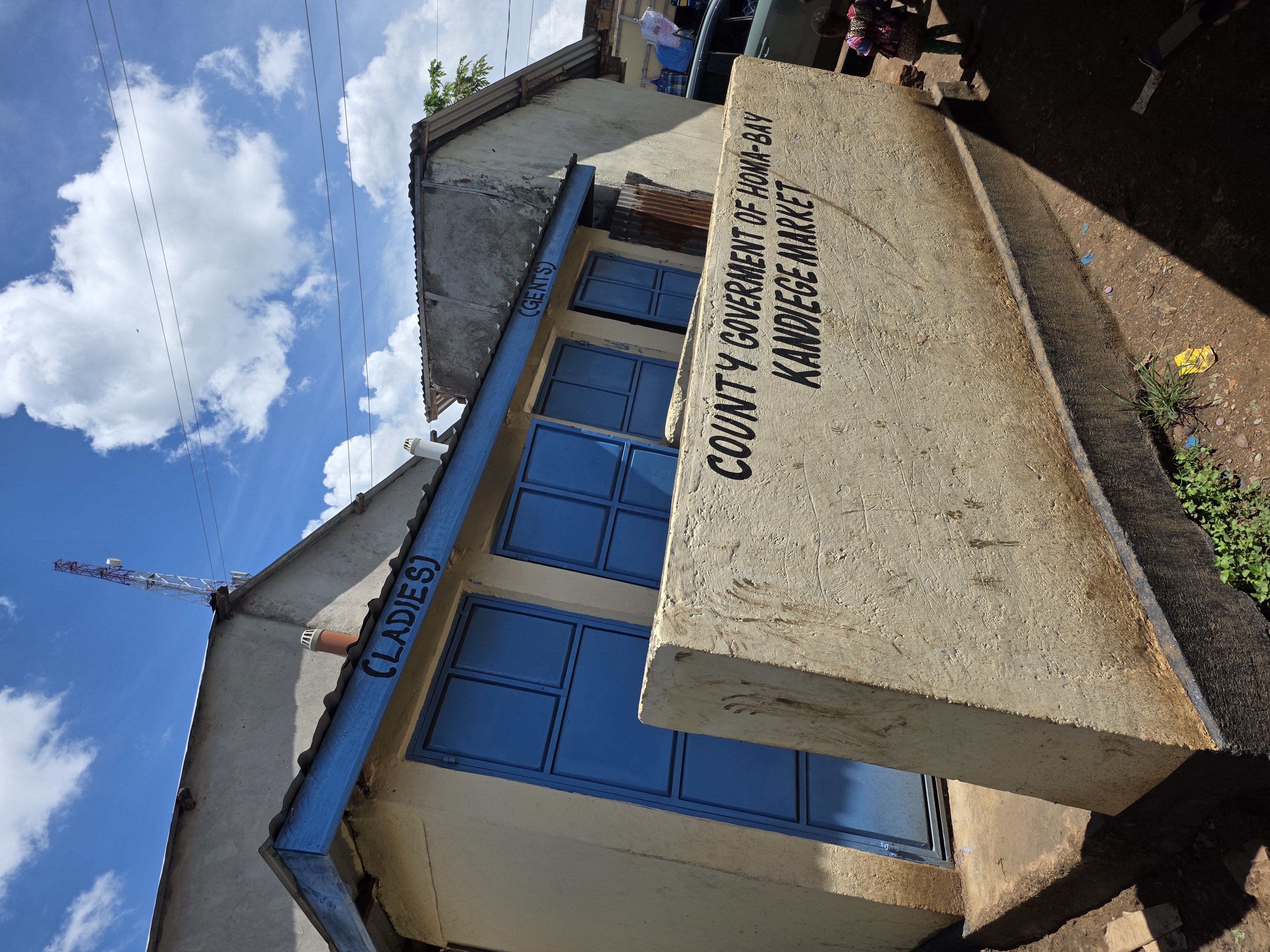 Construction of door pit latrine at Kandiege market