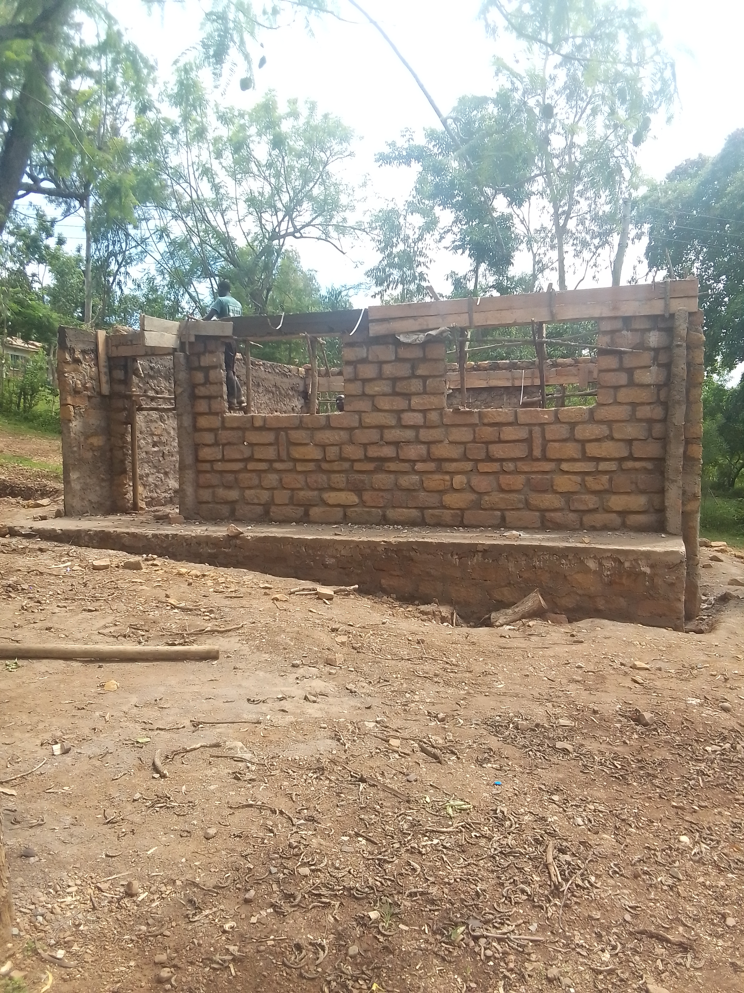 Construction of EYE classroom at Ongeti primary school.