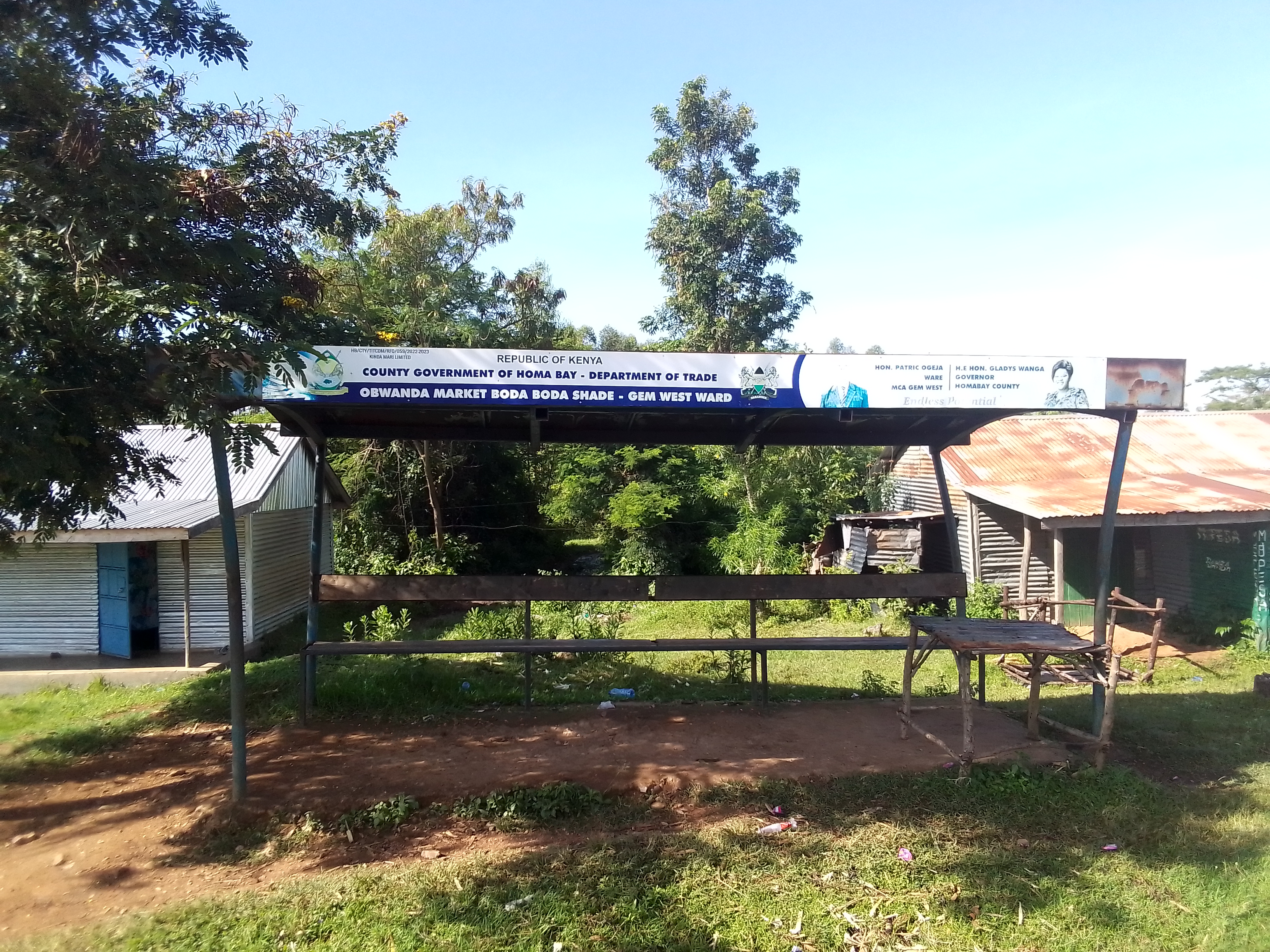 Obwanda market bodaboda shade