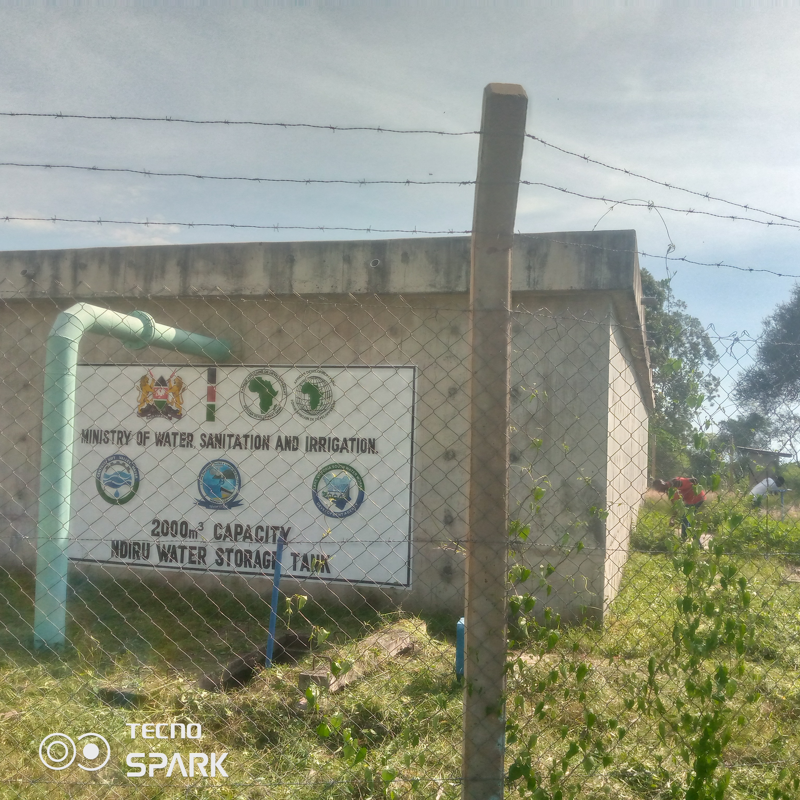 Ndiru water storage tank