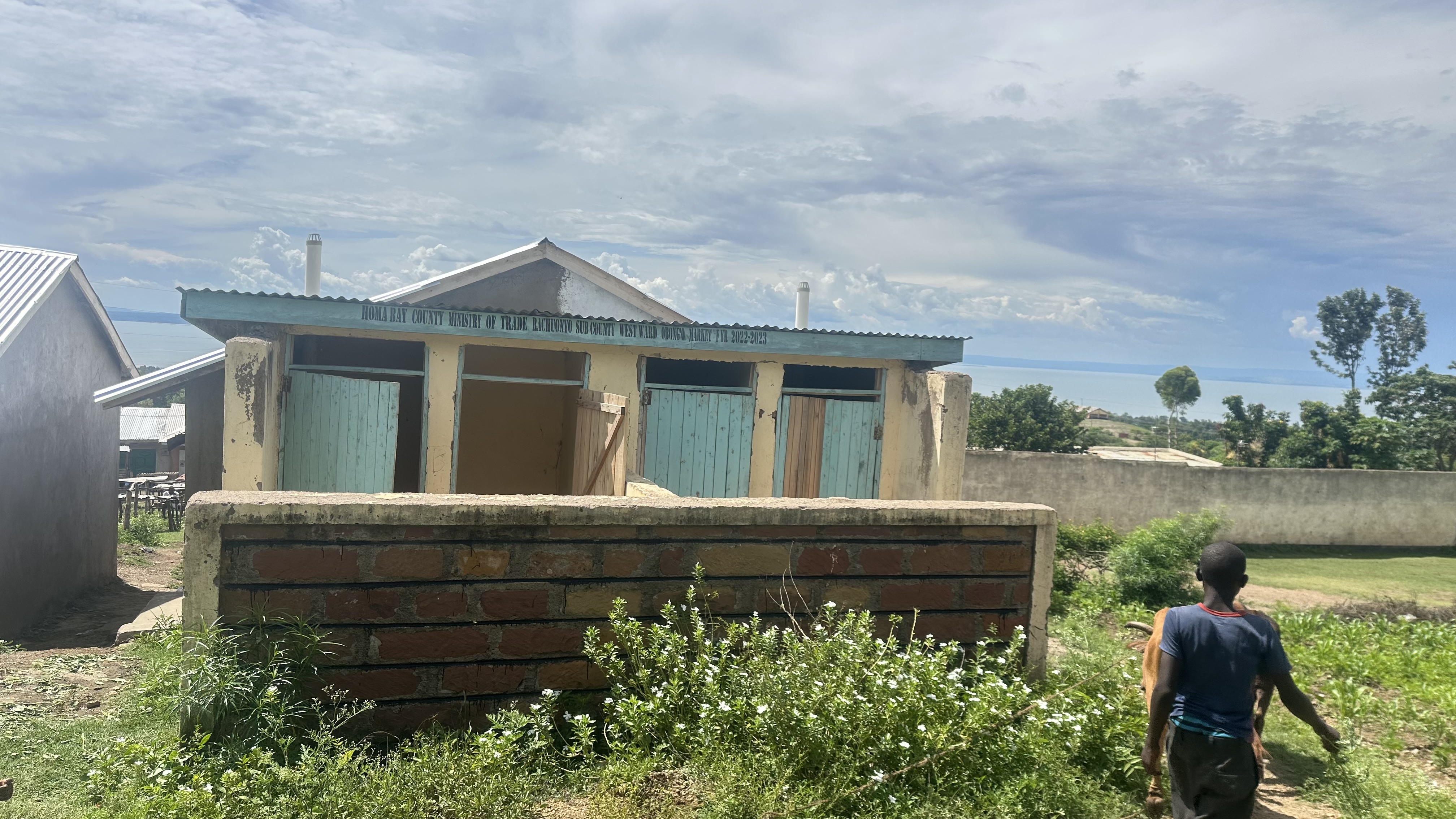 CONSTRUCTION OF A 4 DOOR PIT LATRINE AT OBONGO MARKET