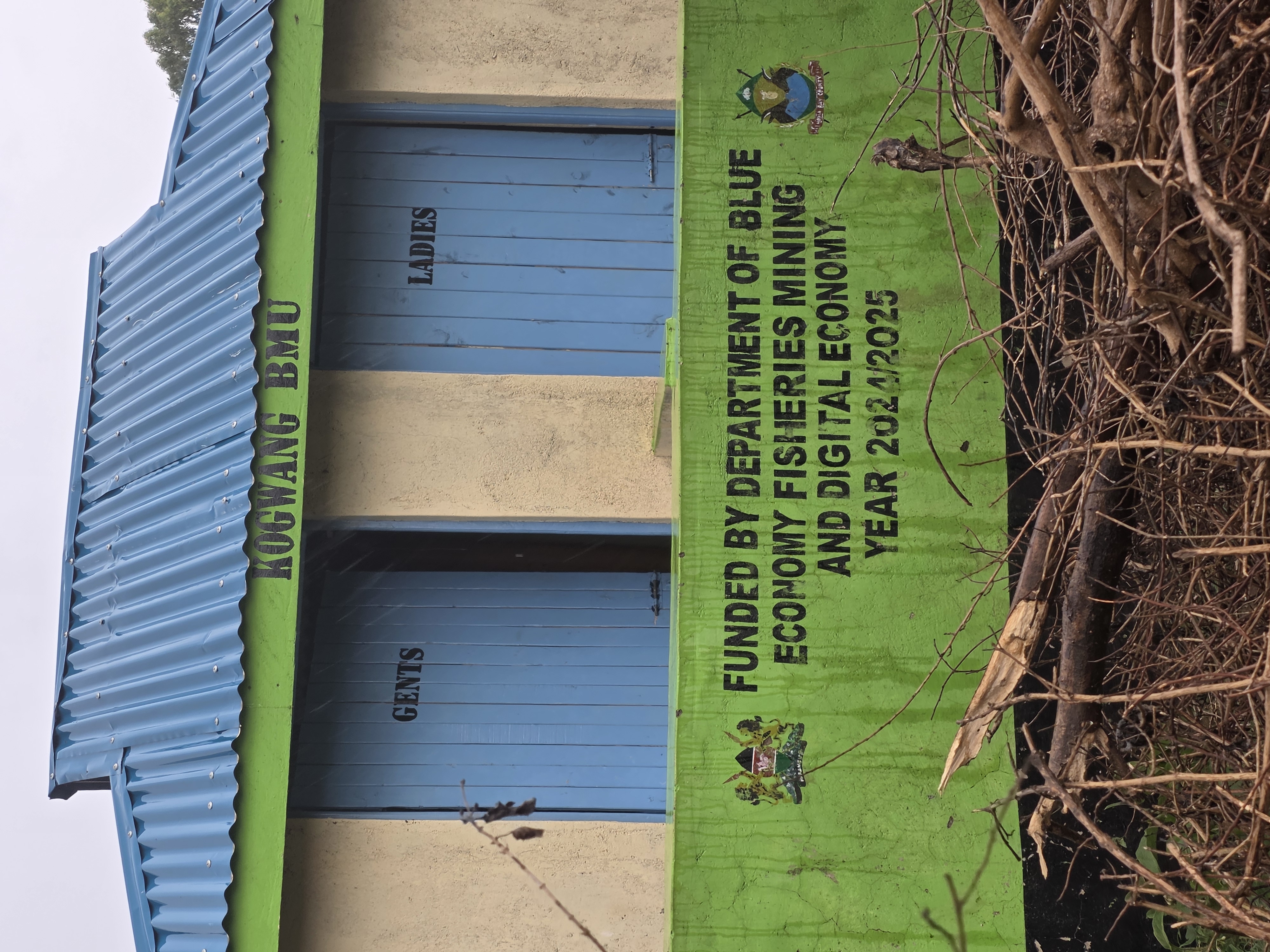 CONSTRUCTION OF A TWO DOOR PIT LATRINE AT KOGWANG BMU