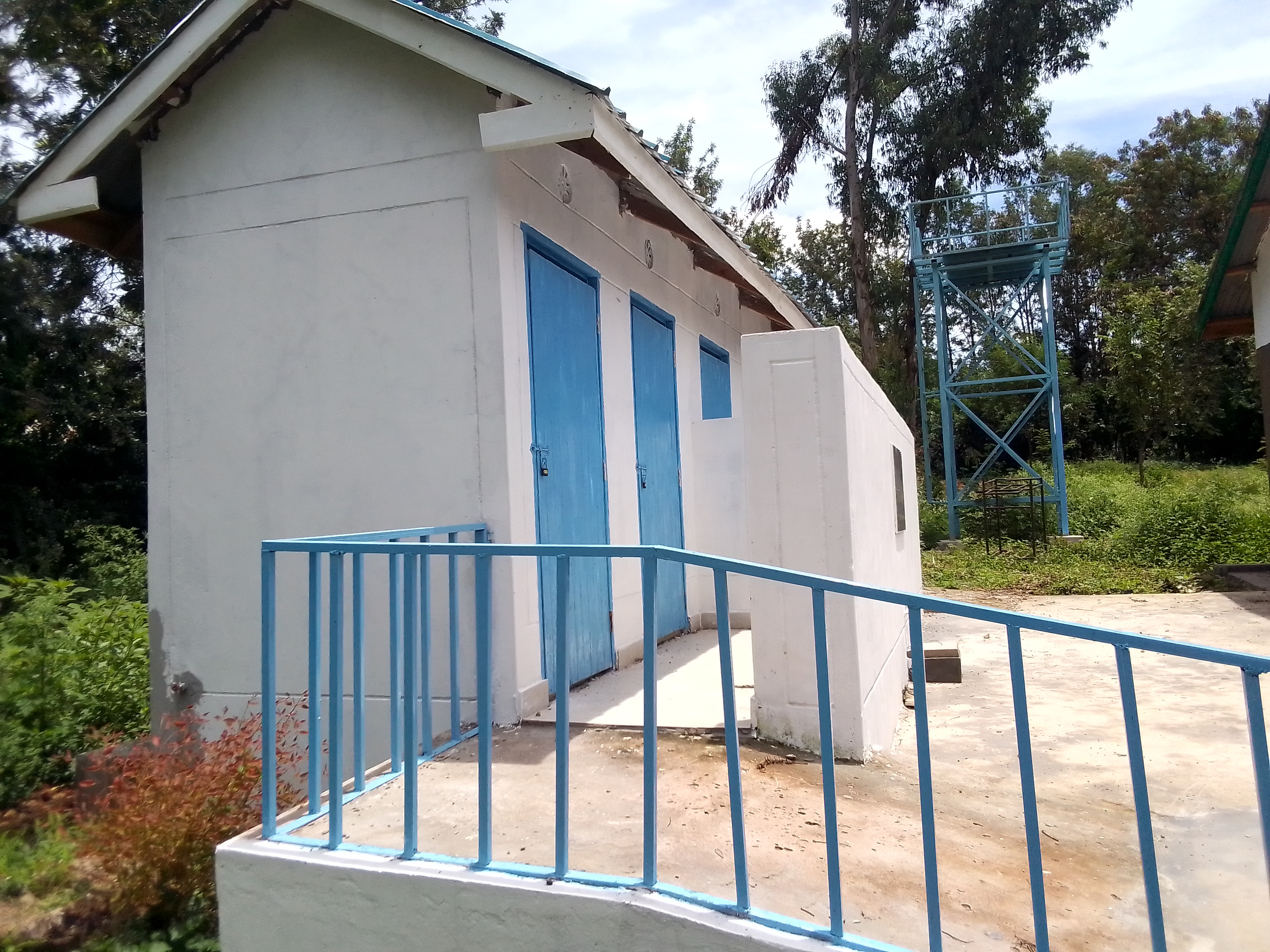 Construction of ablution block and steel elavated water tank at Ndiru Level 4