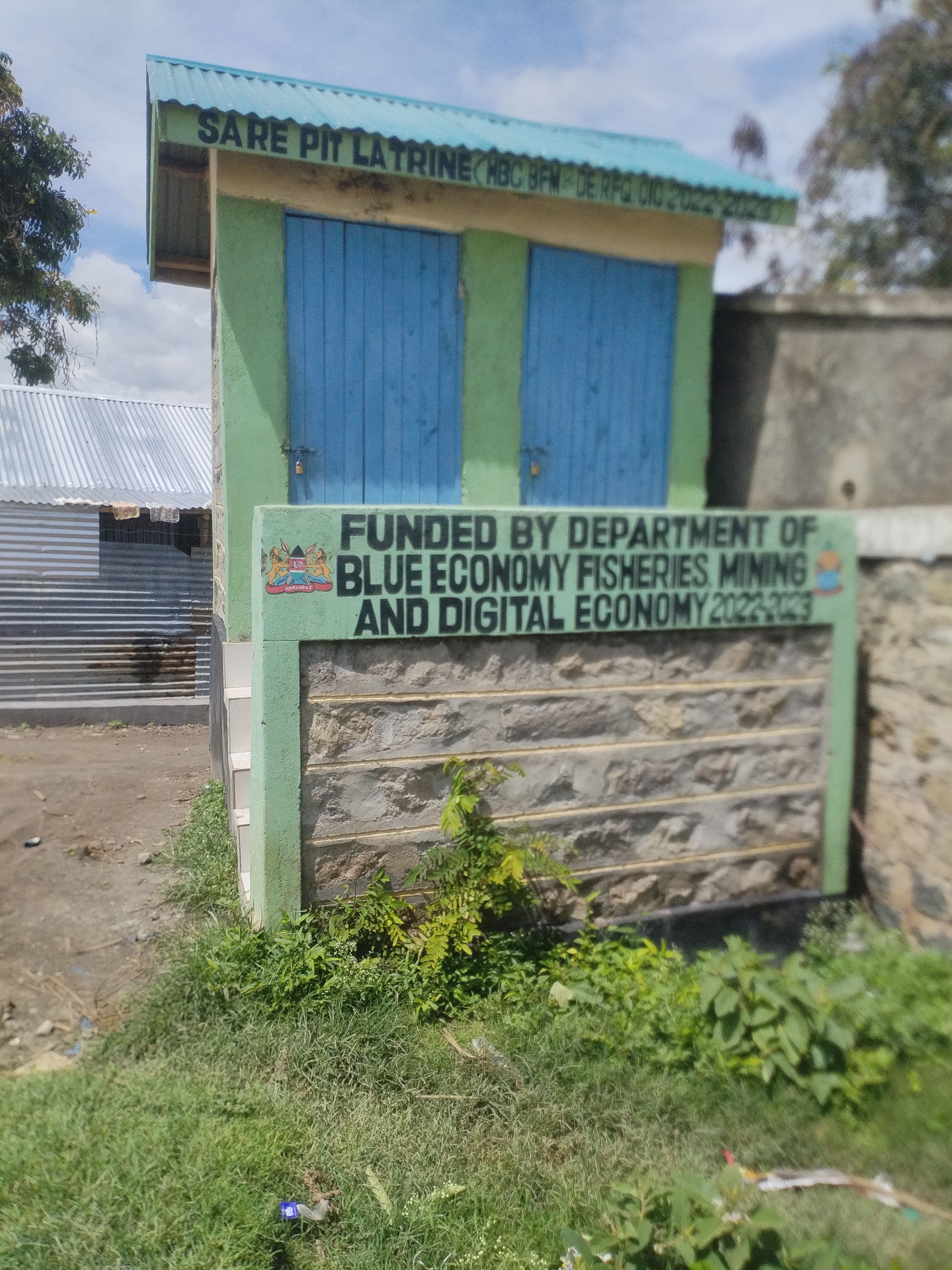 2-Door pit latrine at Sare