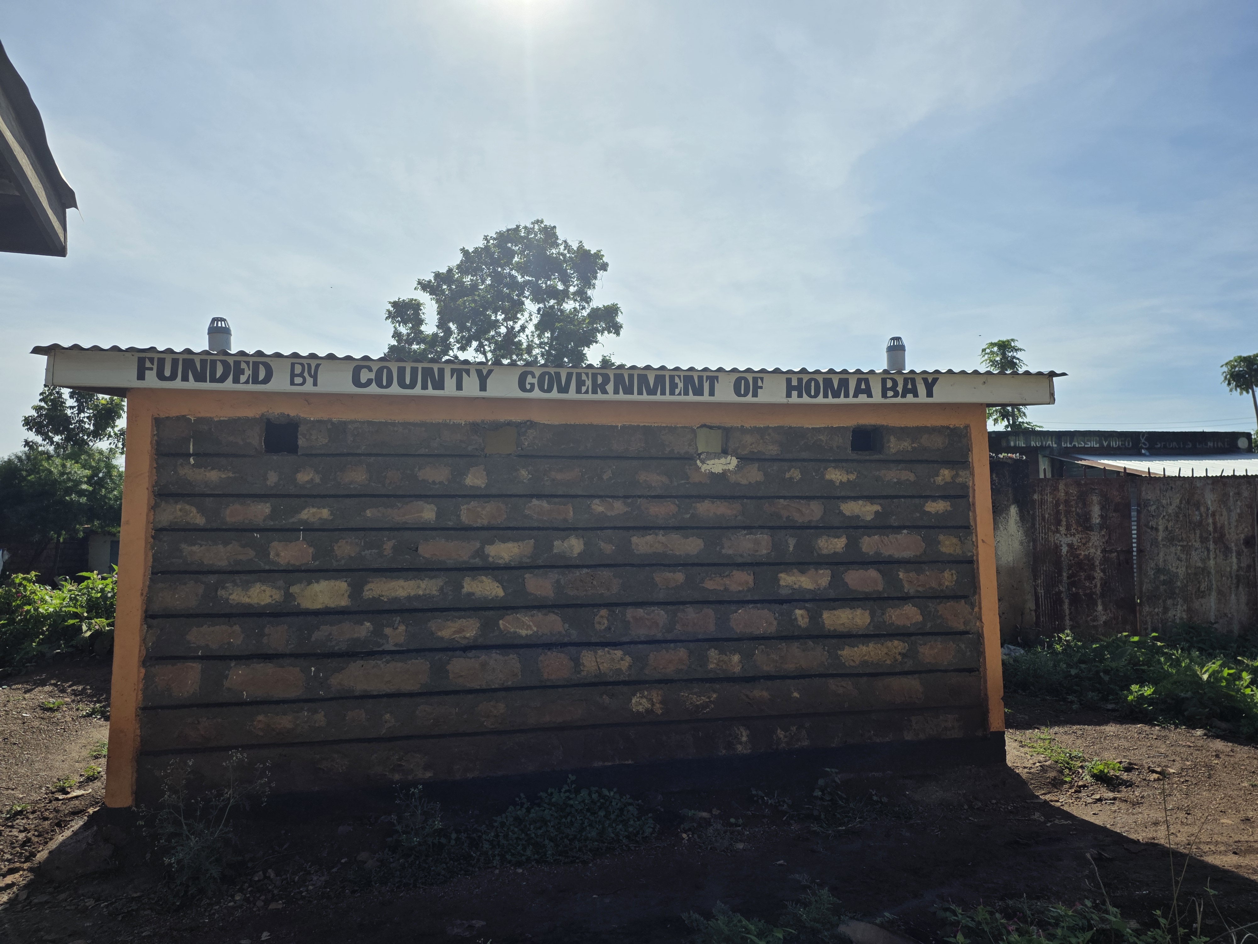 CONSTRUCTION OF A FOUR DOOR PIT LATRINE AT PALA MARKET