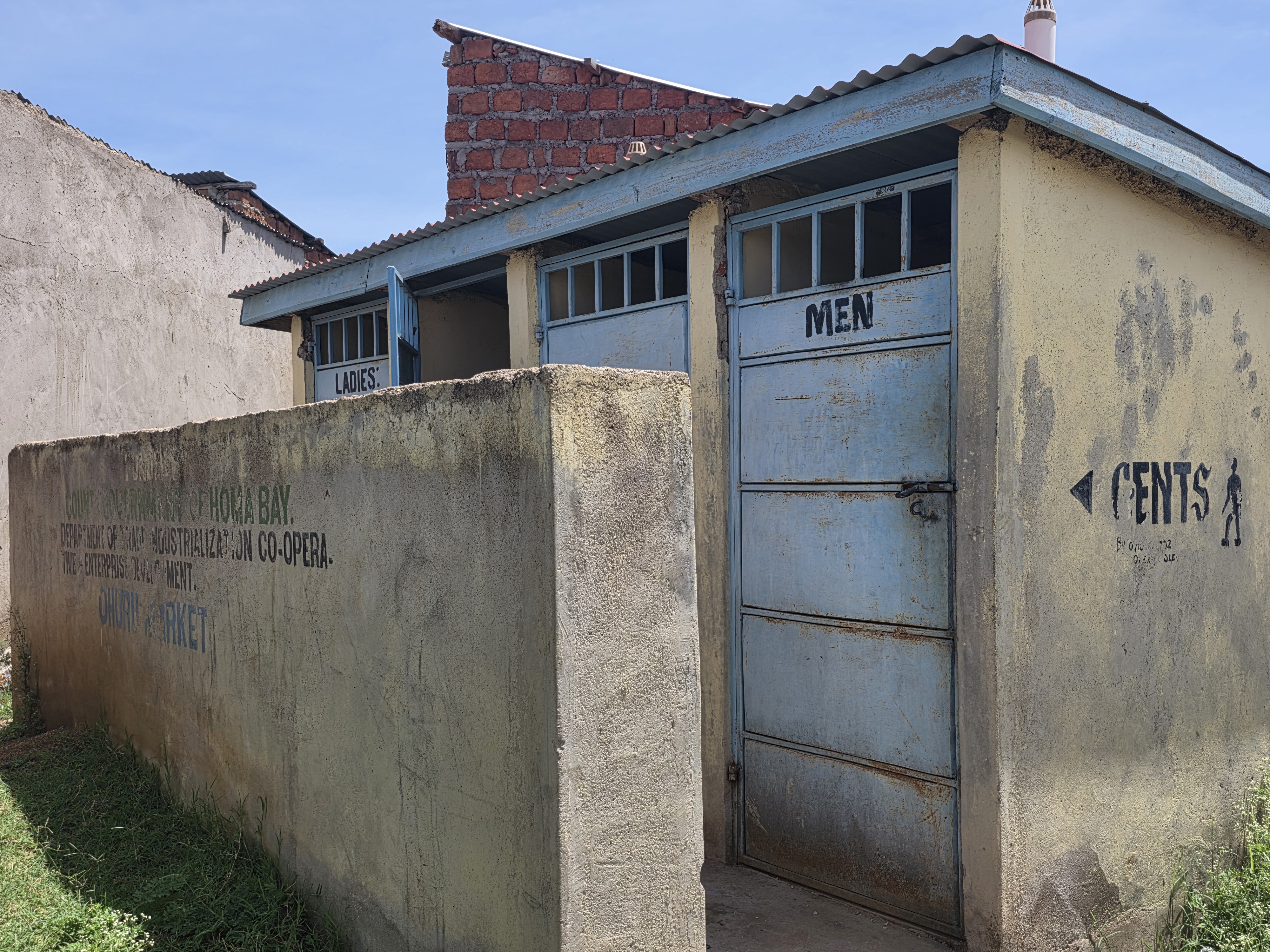 CONSTRUCTION OF A FOUR DOOR PIT LATRINE AT OURU MARKET