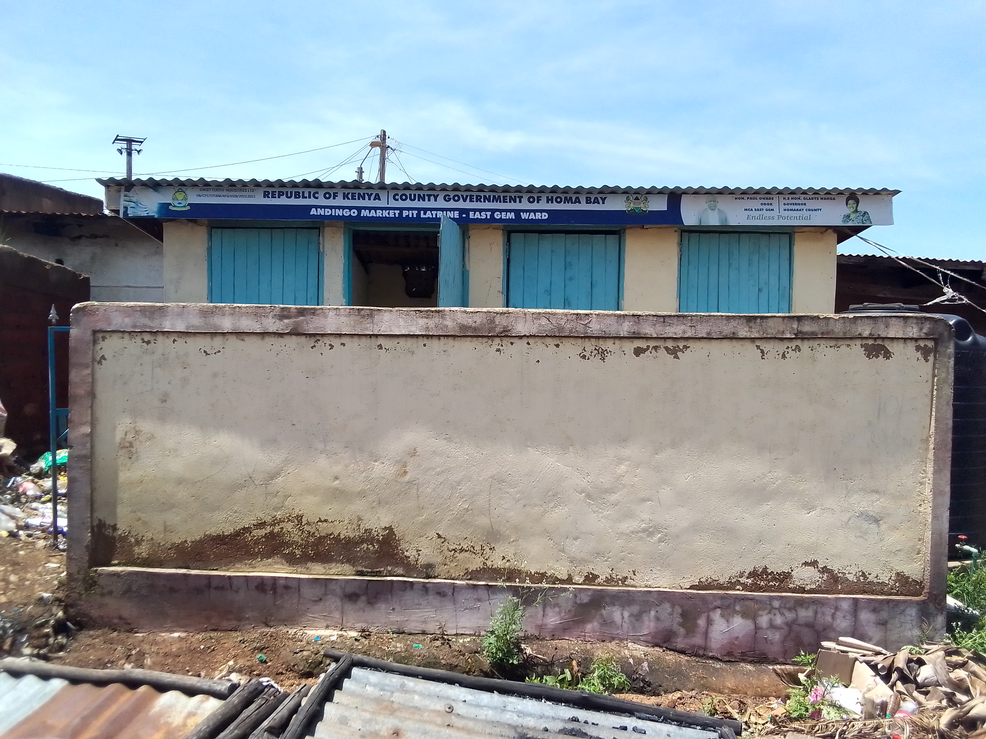 Anding'o market pit latrine