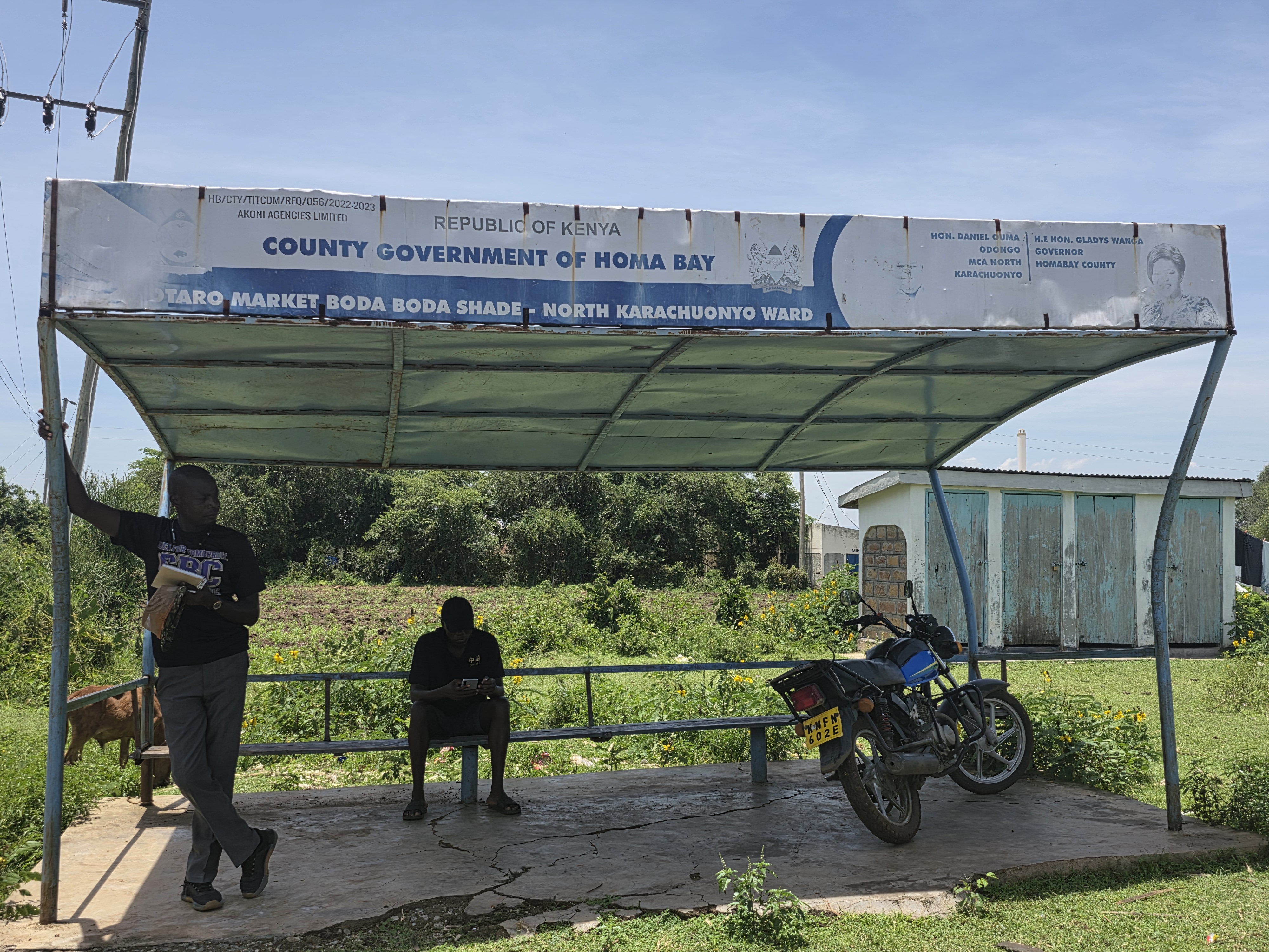 CONSTRUCTION OF A BODA BODA SHADE AT OTARO MARKET