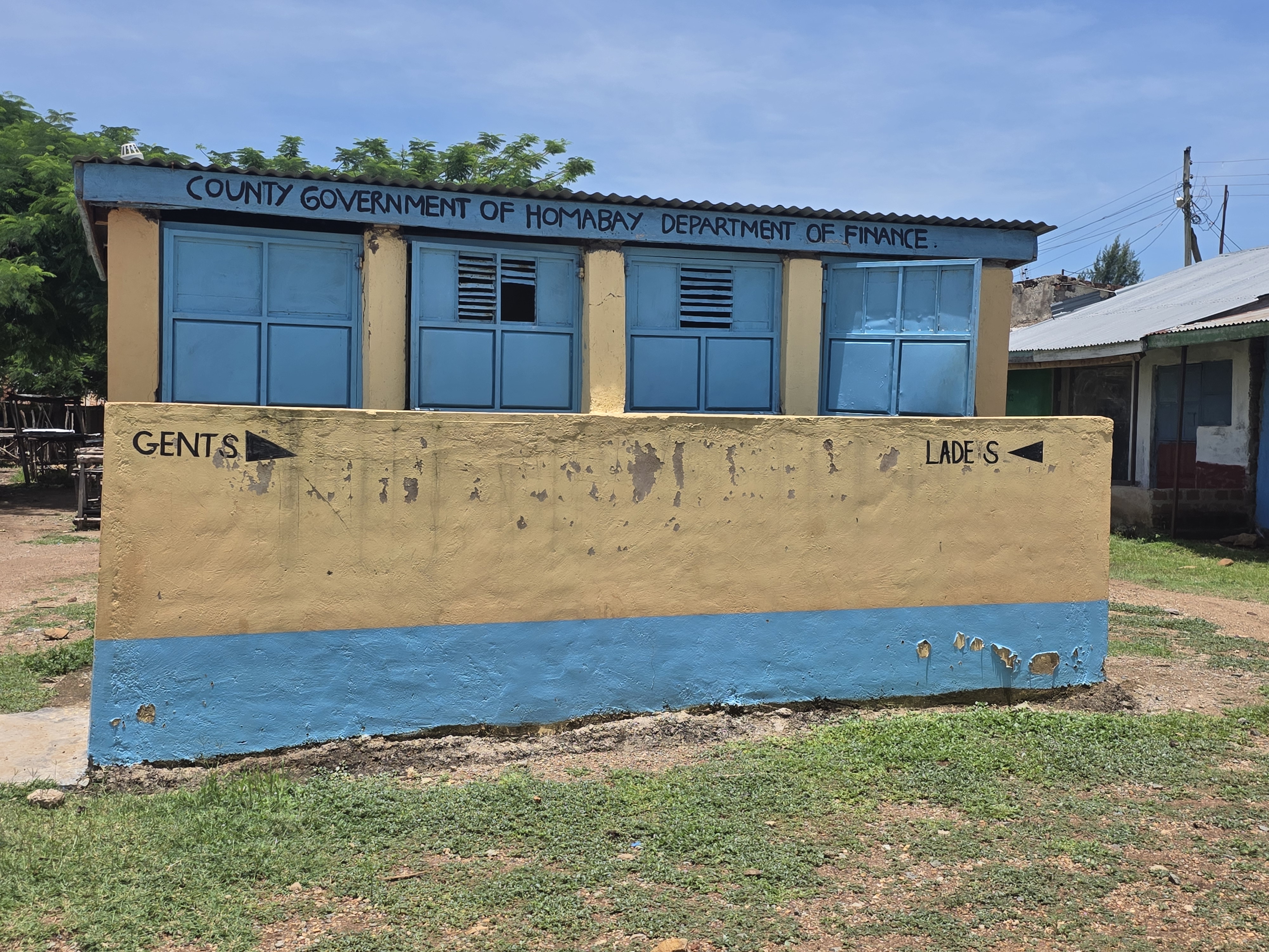 CONSTRUCTION OF A FOUR DOOR PIT LATRINE AT OTARO MARKET