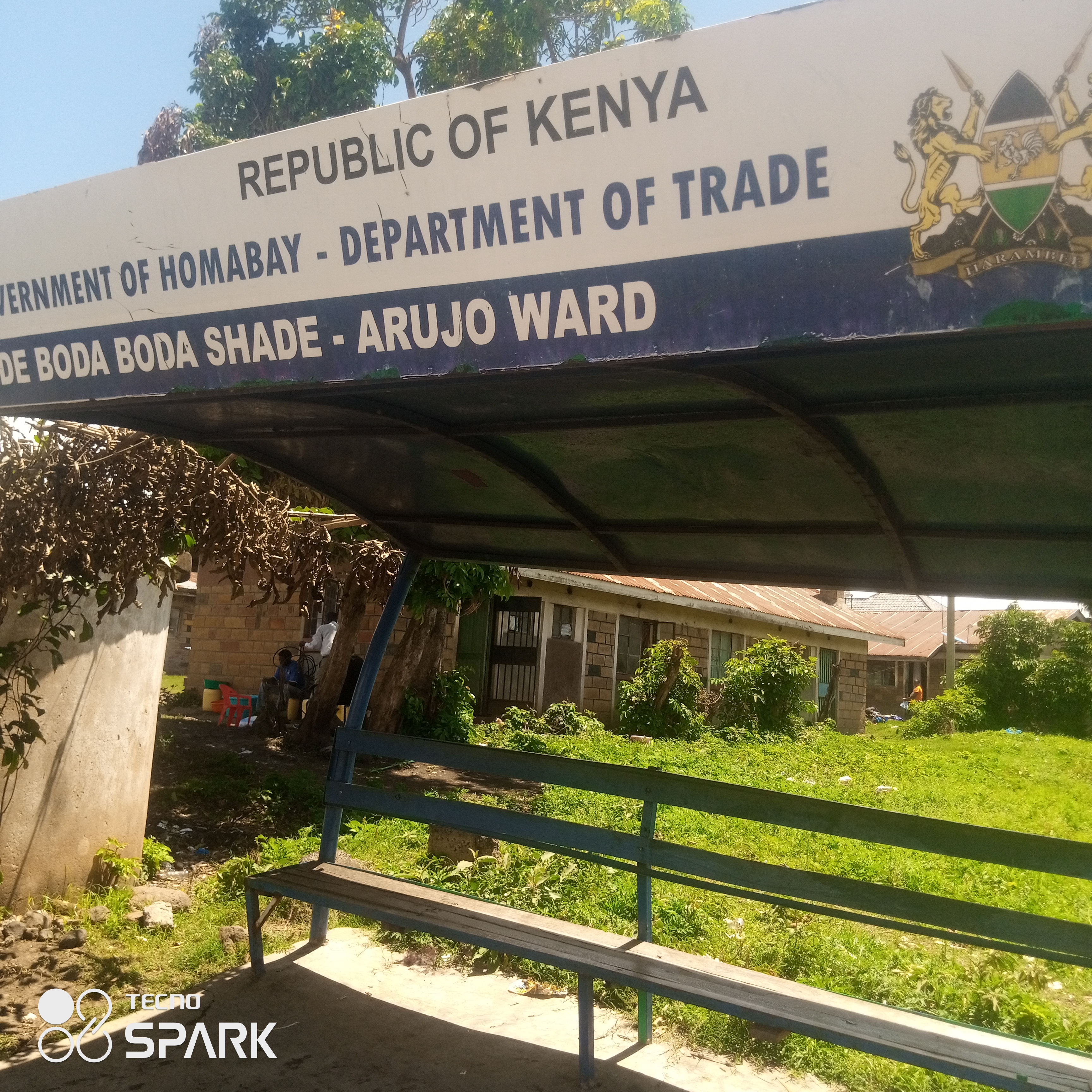 Erection of  bonde boda boda shade