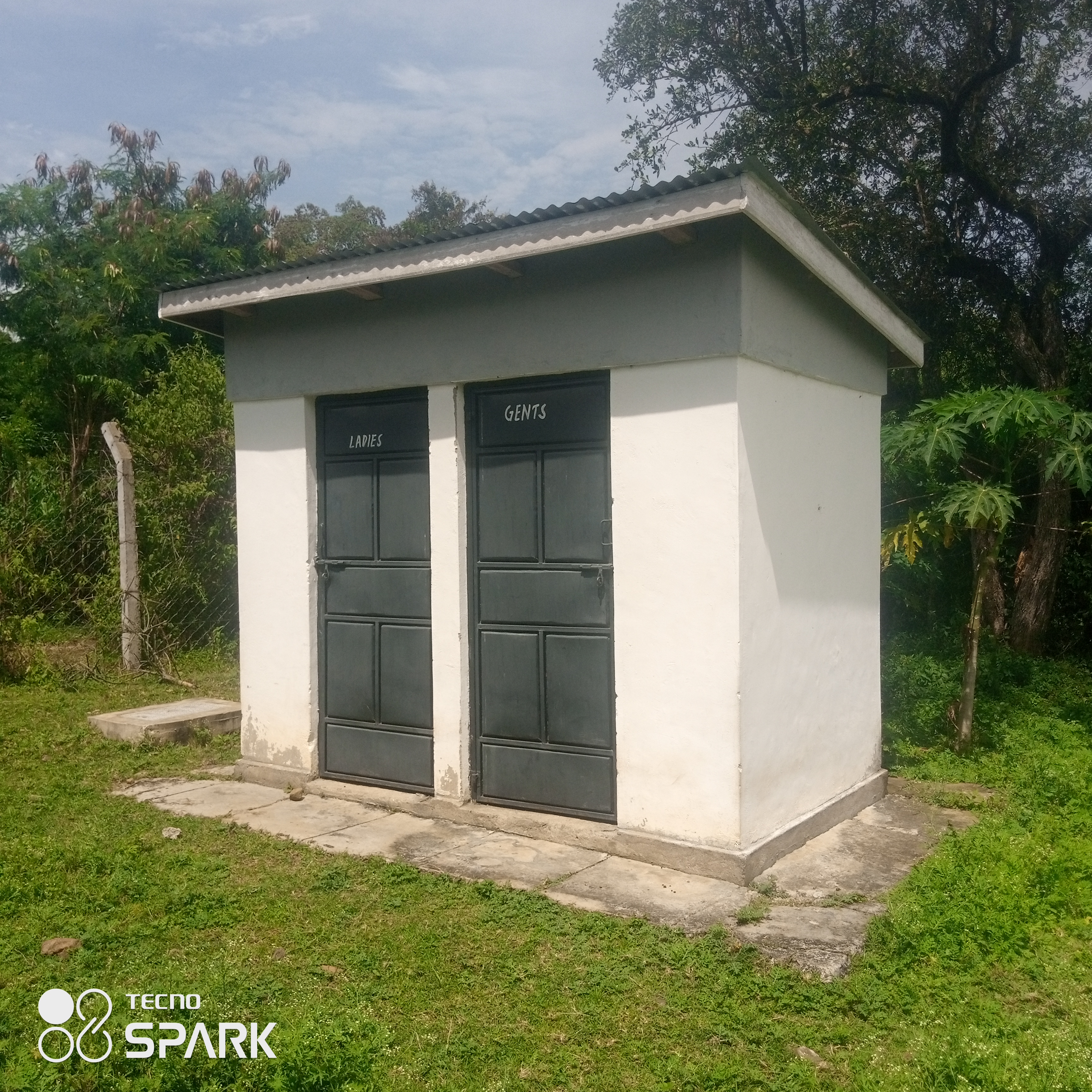 Magare county cotton aggregation 2 door pit latrine..