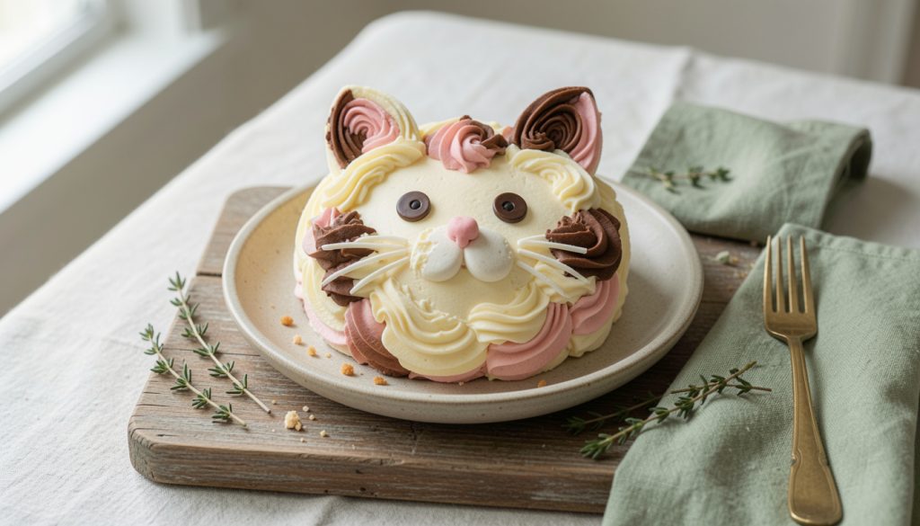 How to Make a Cat Cake With Round Pans and Zero Carving Stress