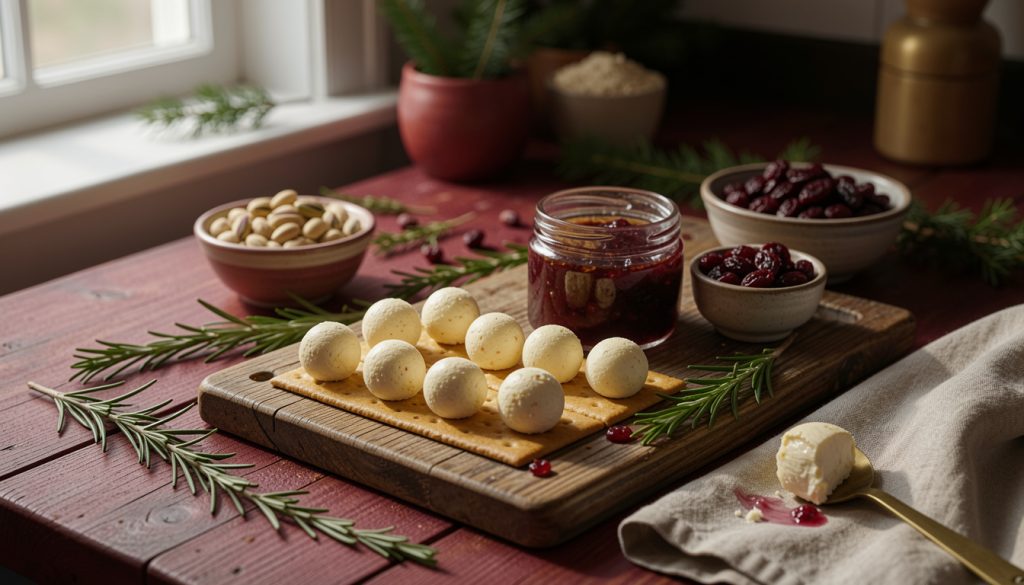 17 Christmas Cheese Ball Ideas That Look Cute on a Cracker Board