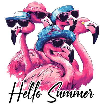 Hello Summer Flamingos