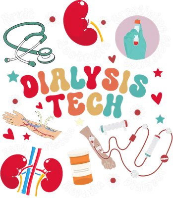 Dialysis Tech Red Retro Collage