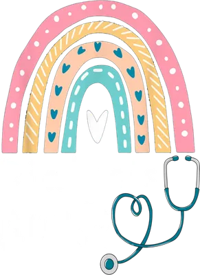 Dialysis Nurse Boho Rainbow