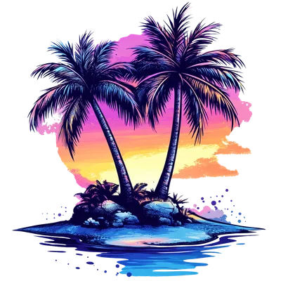 Sunset Palm Island