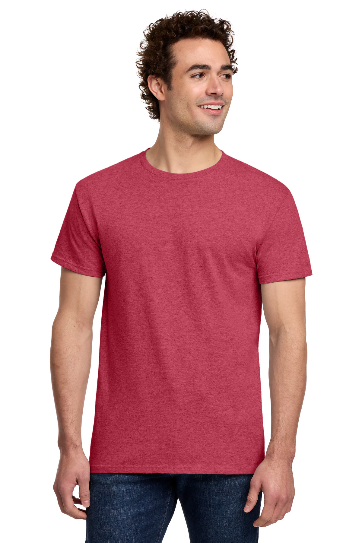 Gildan 3000 — Heather Red front