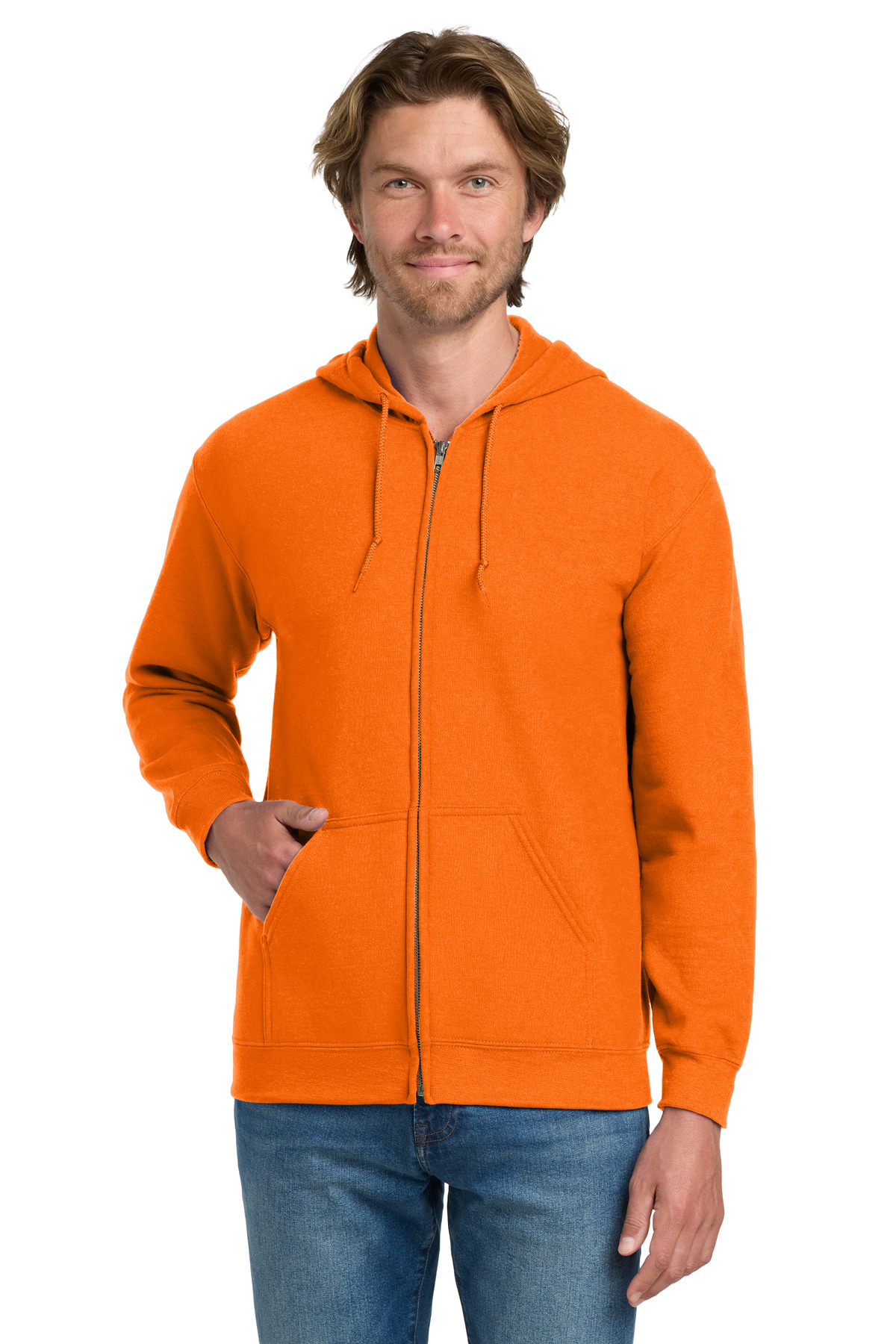 Gildan 18600 — S. Orange front