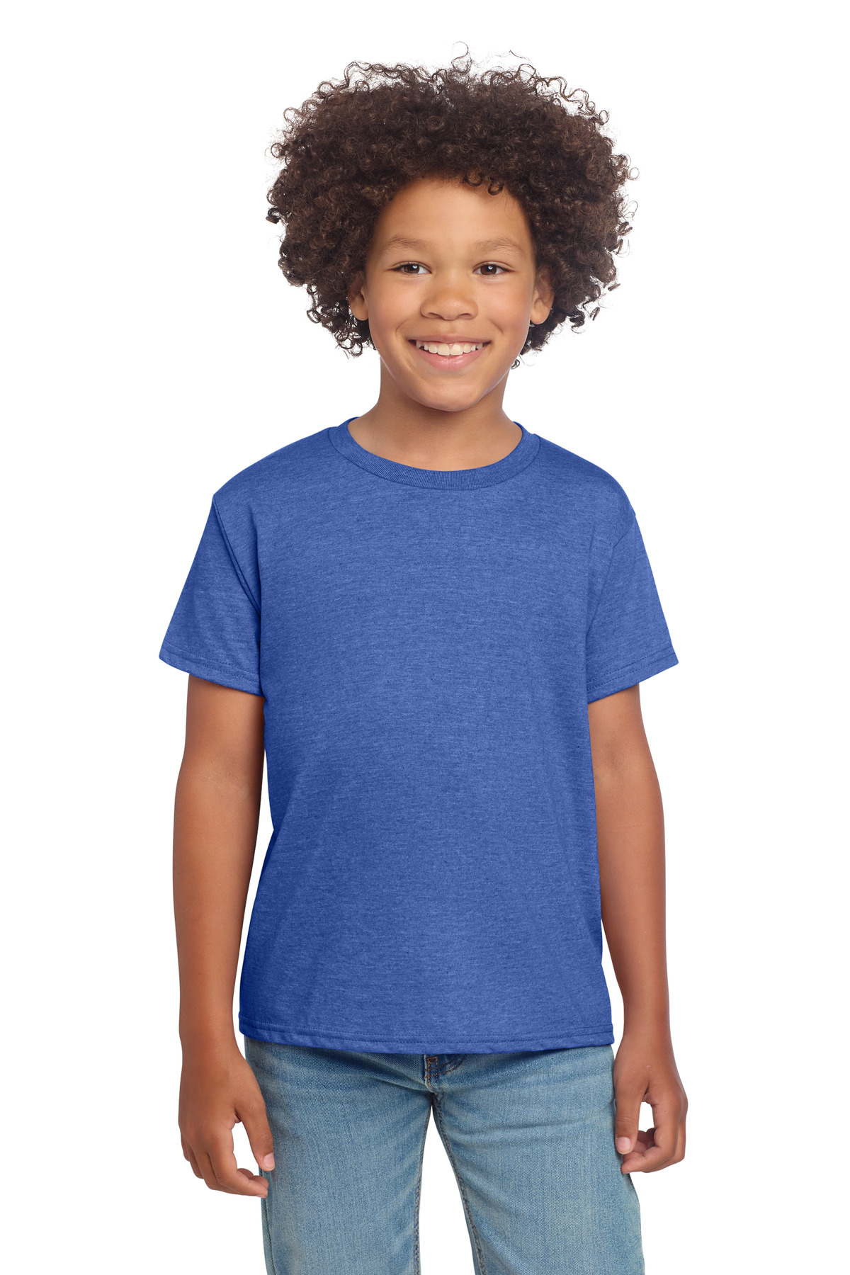 Gildan 64000B — Heather Royal front