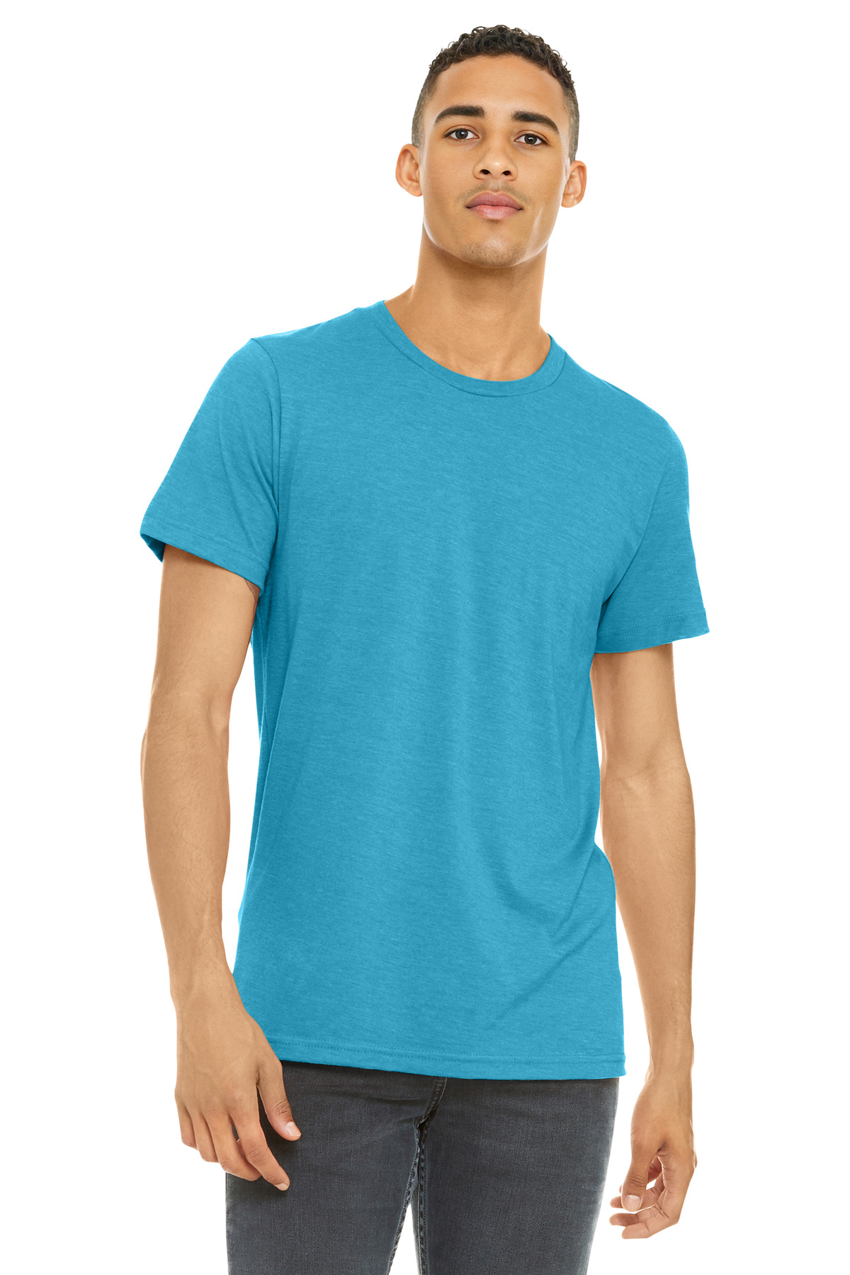BELLA + CANVAS 3001CVC — Heather Aqua