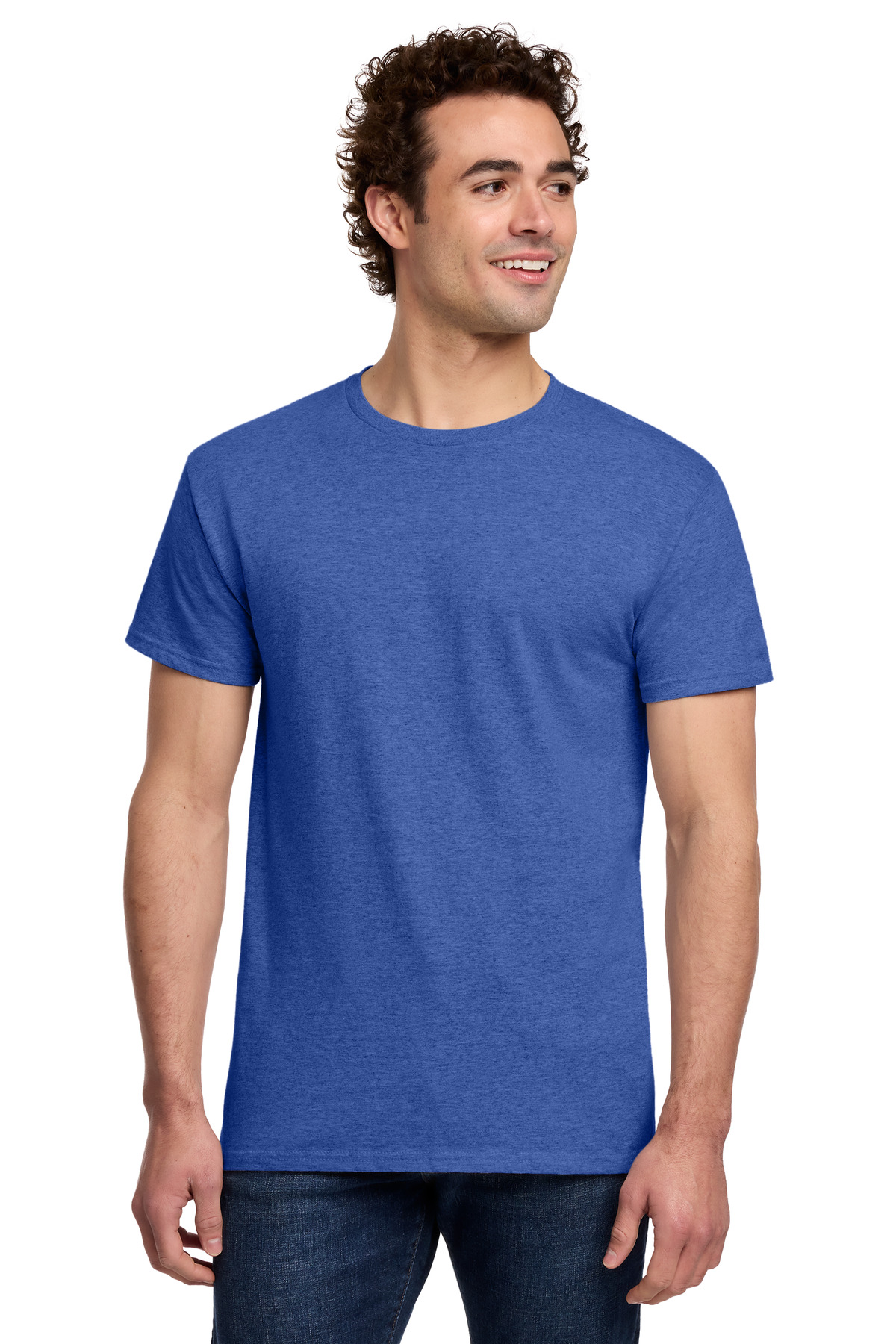 Gildan 3000 — Heather Royal front