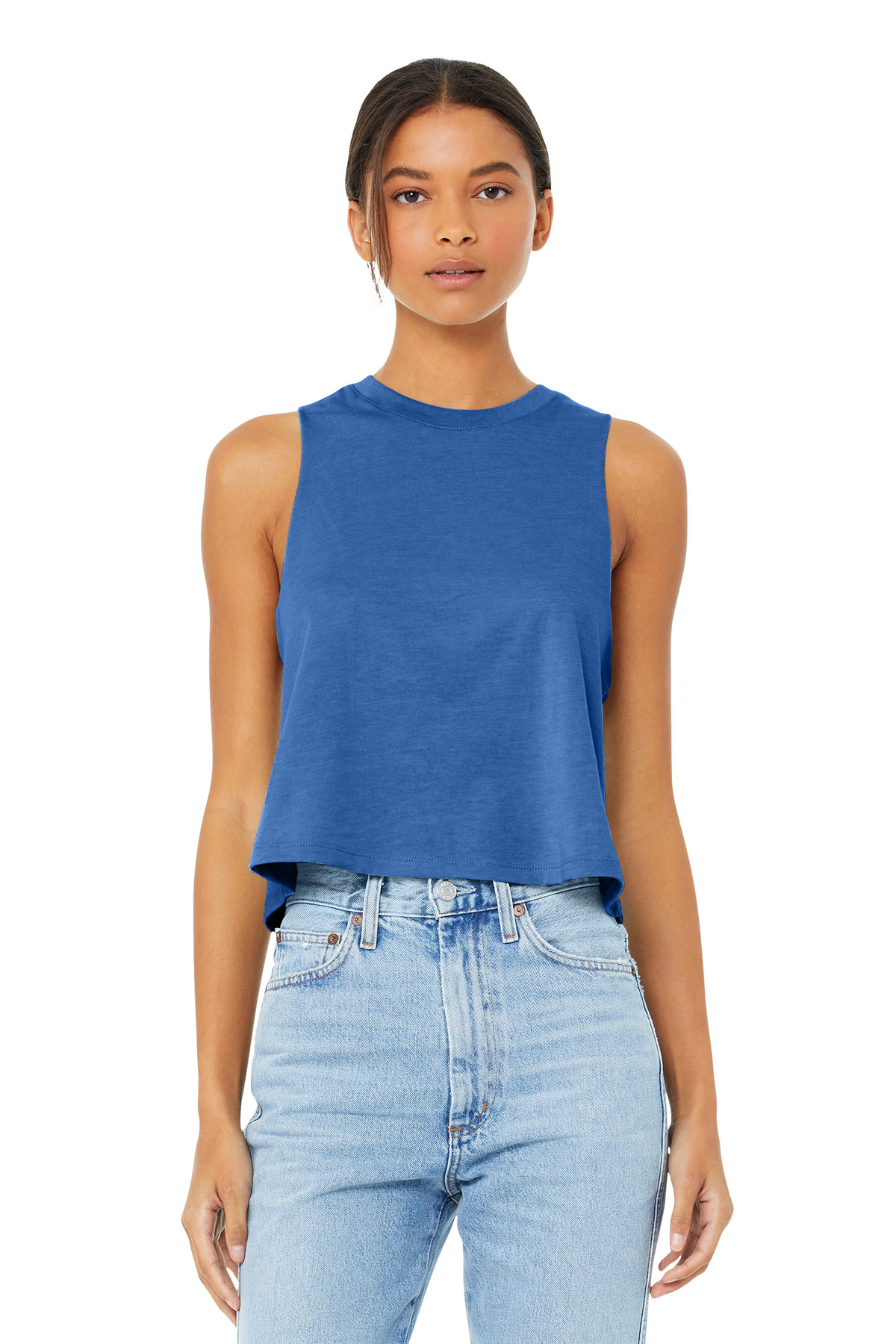 Bella + Canvas 6682 — Heather True Royal front