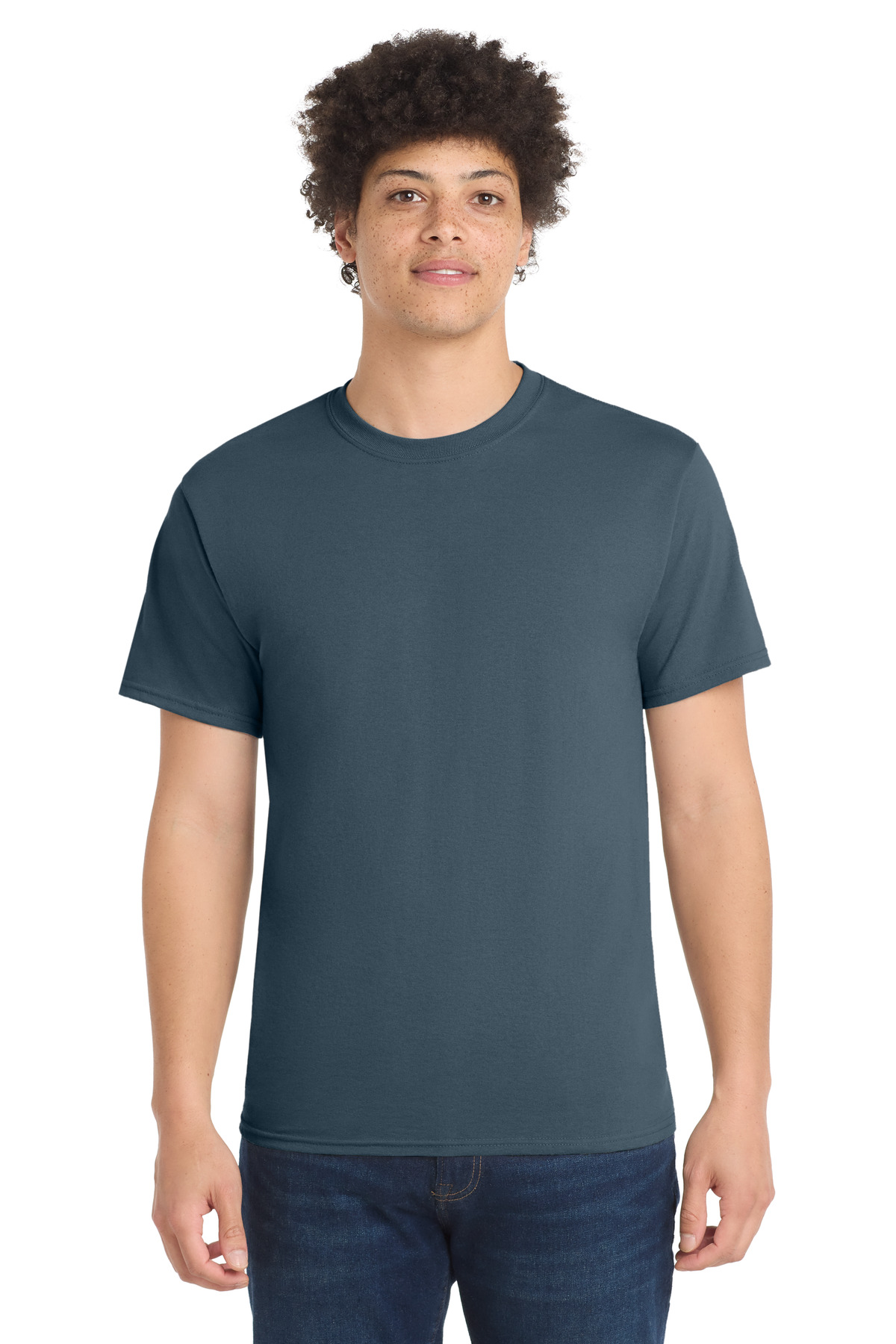 Port & Co PC55 — Steel Blue front