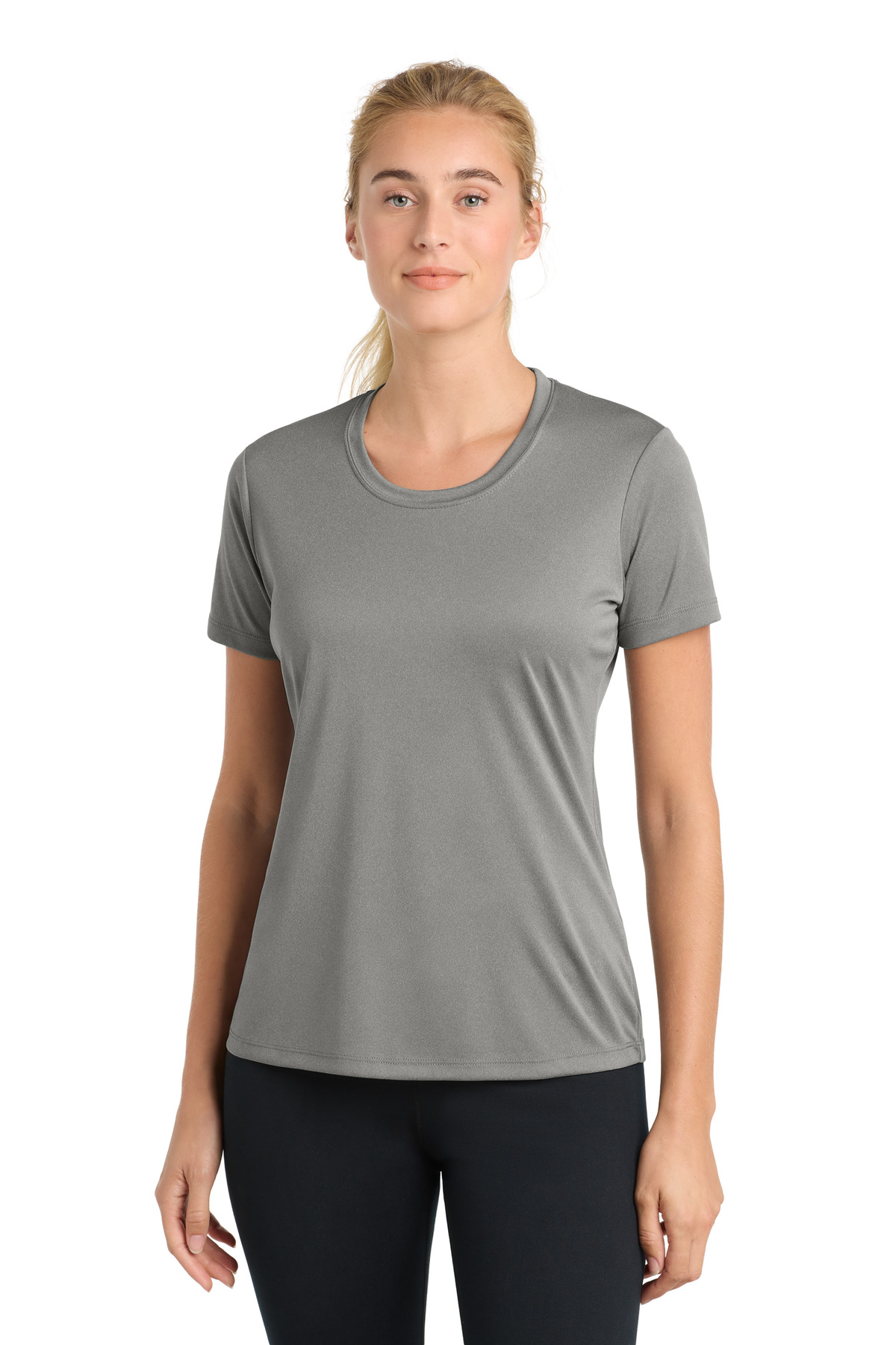Sport-Tek LST350 — Grey Concrete Heather front