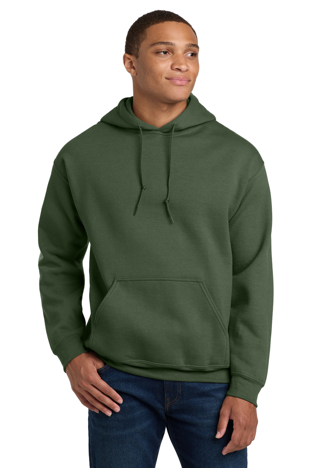 Gildan 18500 — Military Green front