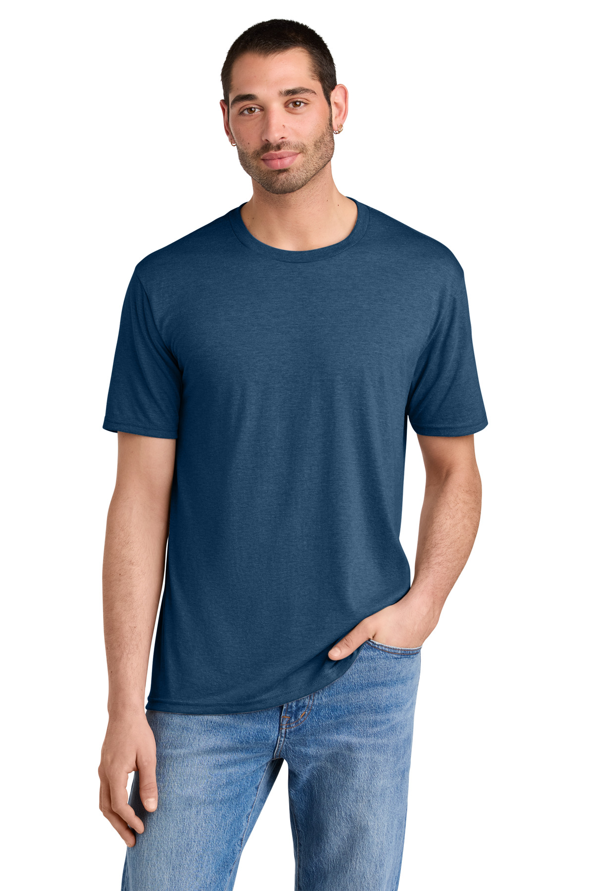 District DM130 — Heathered Neptune Blue front