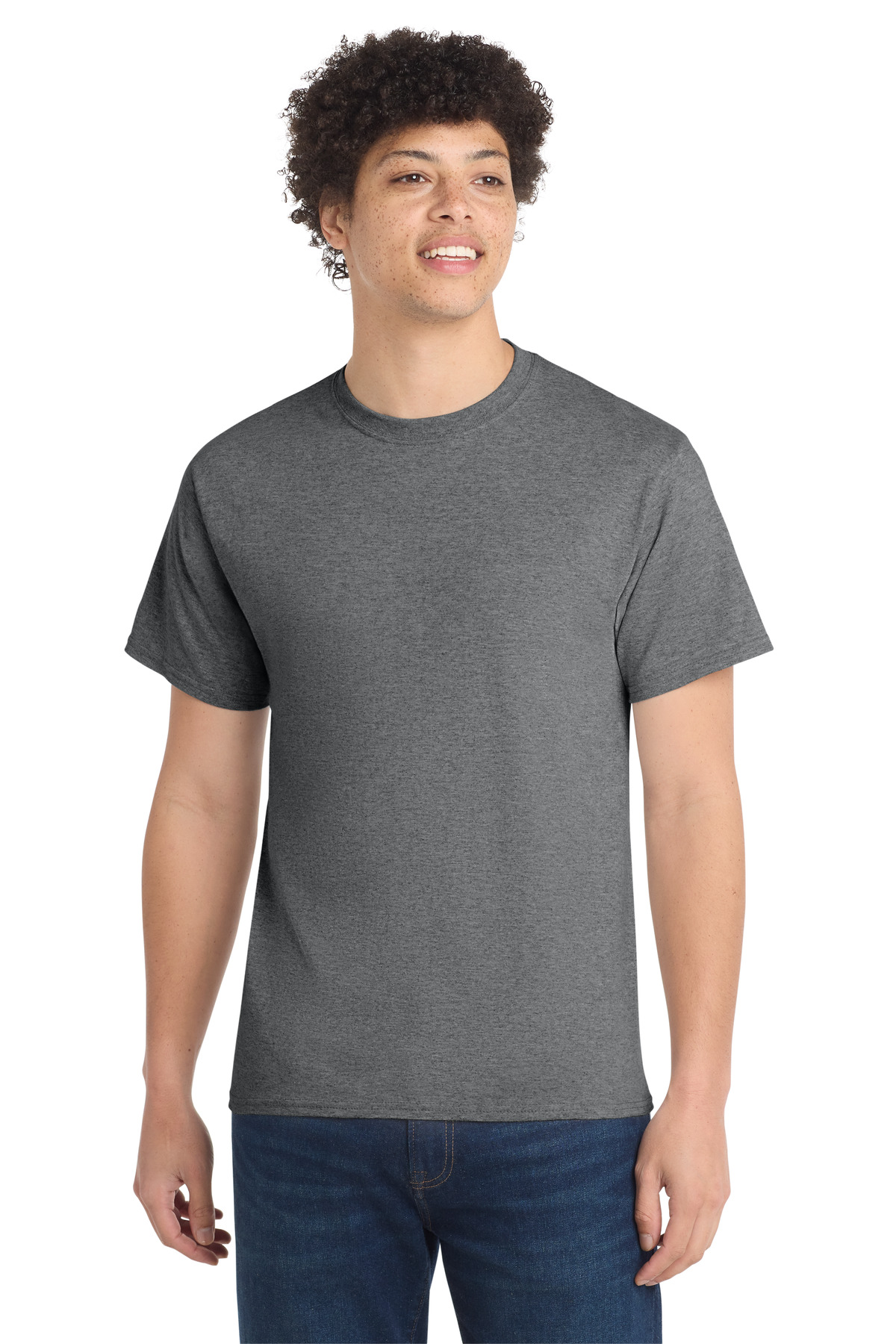 Port & Co PC54 — Graphite Heather front