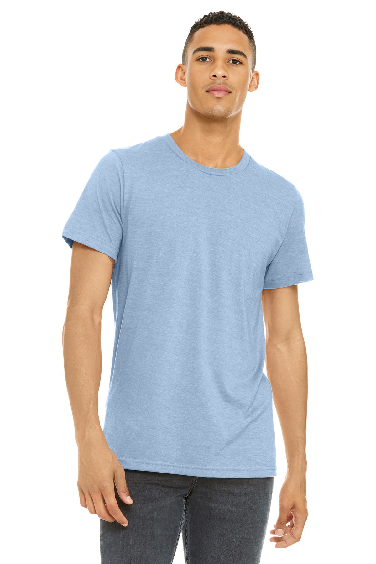 BELLA + CANVAS 3001CVC — Heather Baby Blue