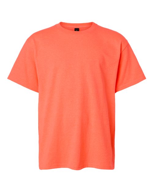 Gildan 5000B — Heather Neon Coral front