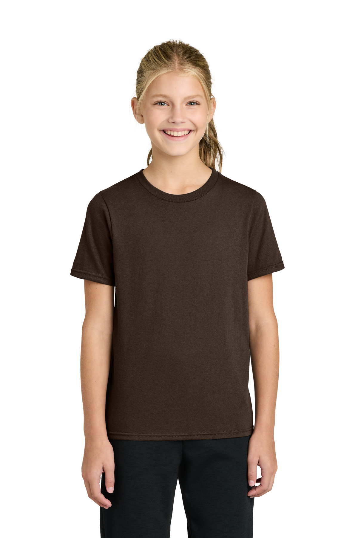 Port & Co PC43Y — Dark Chocolate Brown front