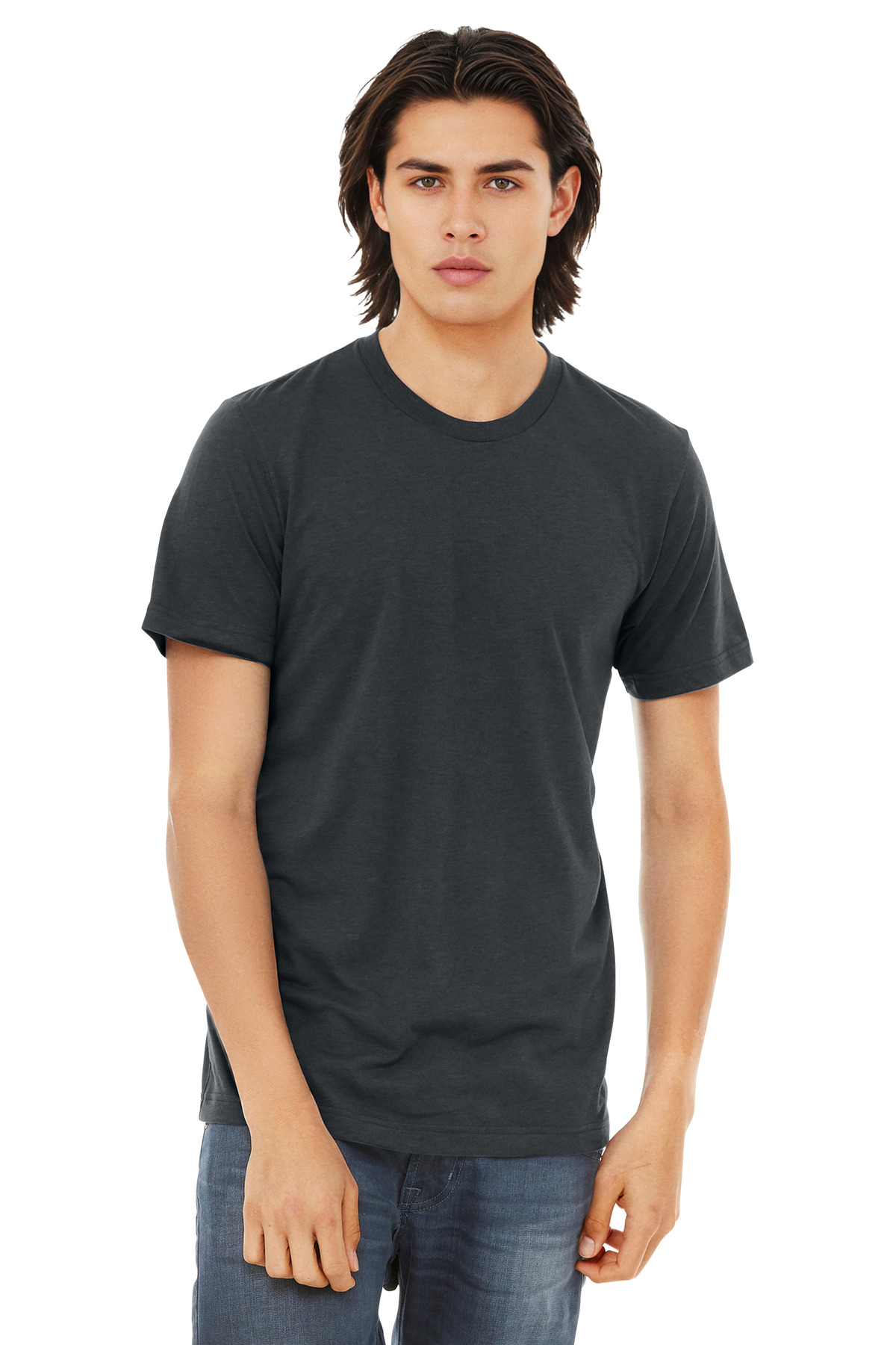 Bella + Canvas 3413 — Solid Dark Grey Triblend front
