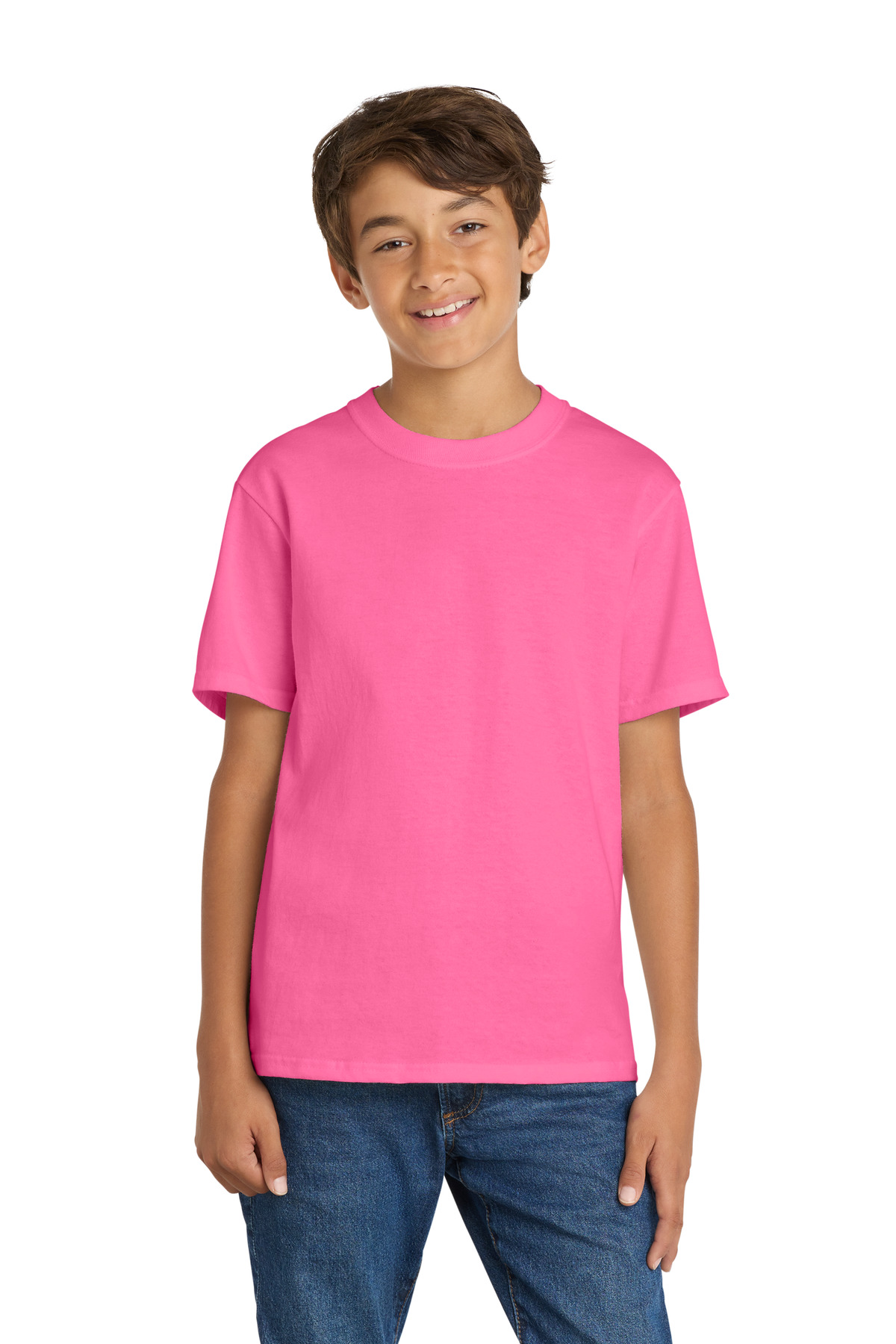 Port & Co PC54Y — Neon Pink front