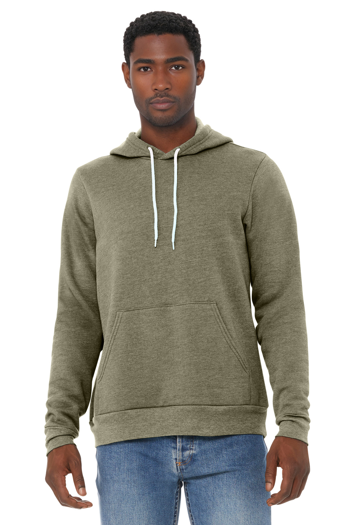 Bella + Canvas 3719 — Heather Olive front