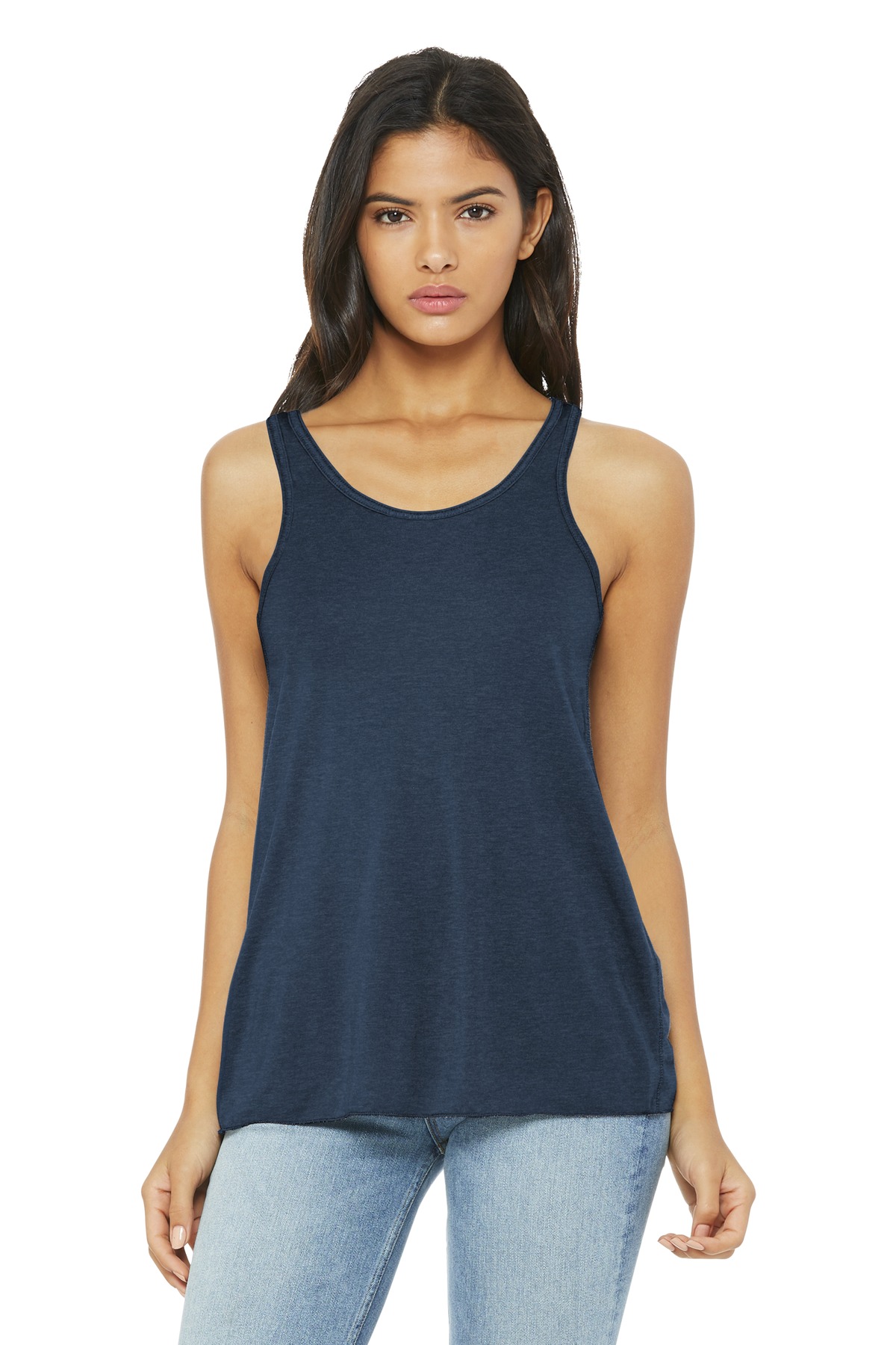 Bella + Canvas 8800 — Heather Navy front